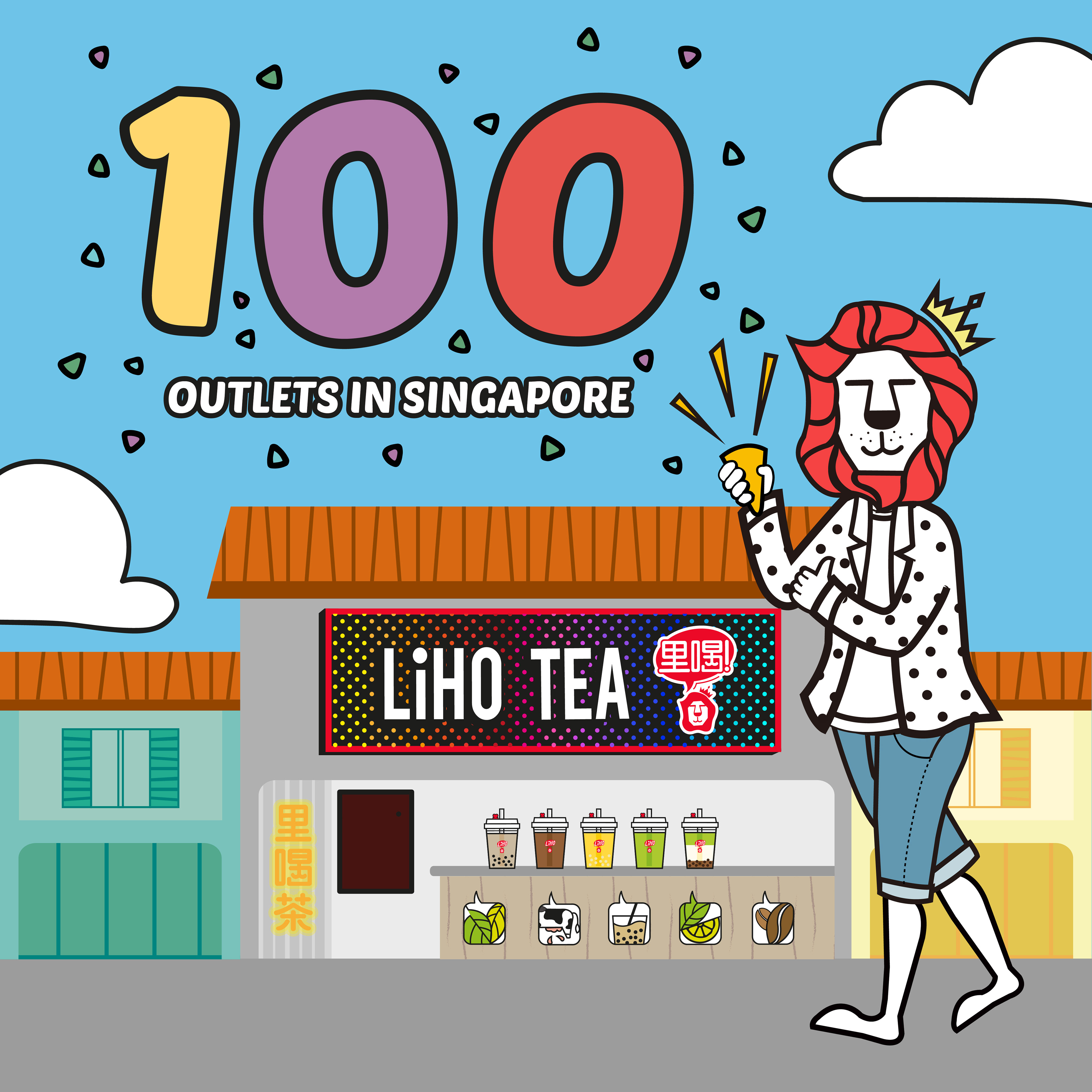 Illustration for 100th outlet celebratory post
