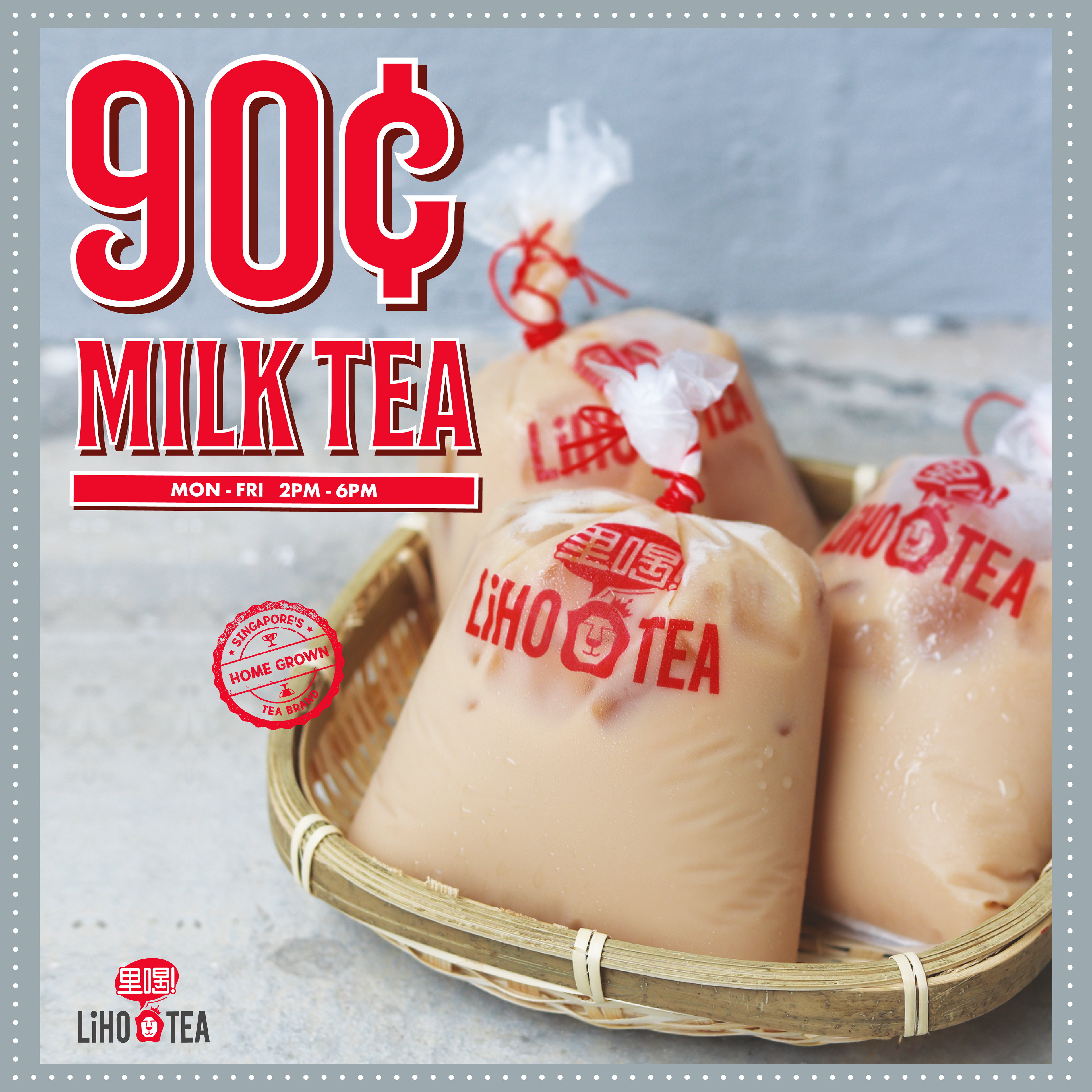 Photoshoot and design for 90 cents milk tea