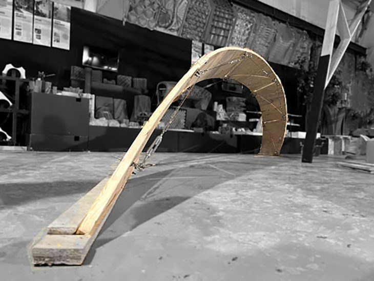 Curved cross-laminated timber by IAAC