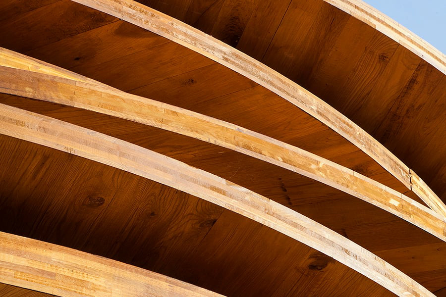 Hardwood cross-laminated timber by IKD