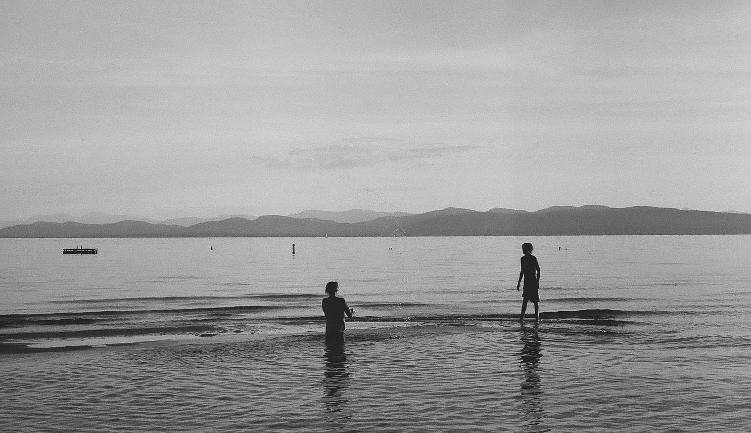 Boys at the Beach: 2016, Burlington, Vermont, B&W Film