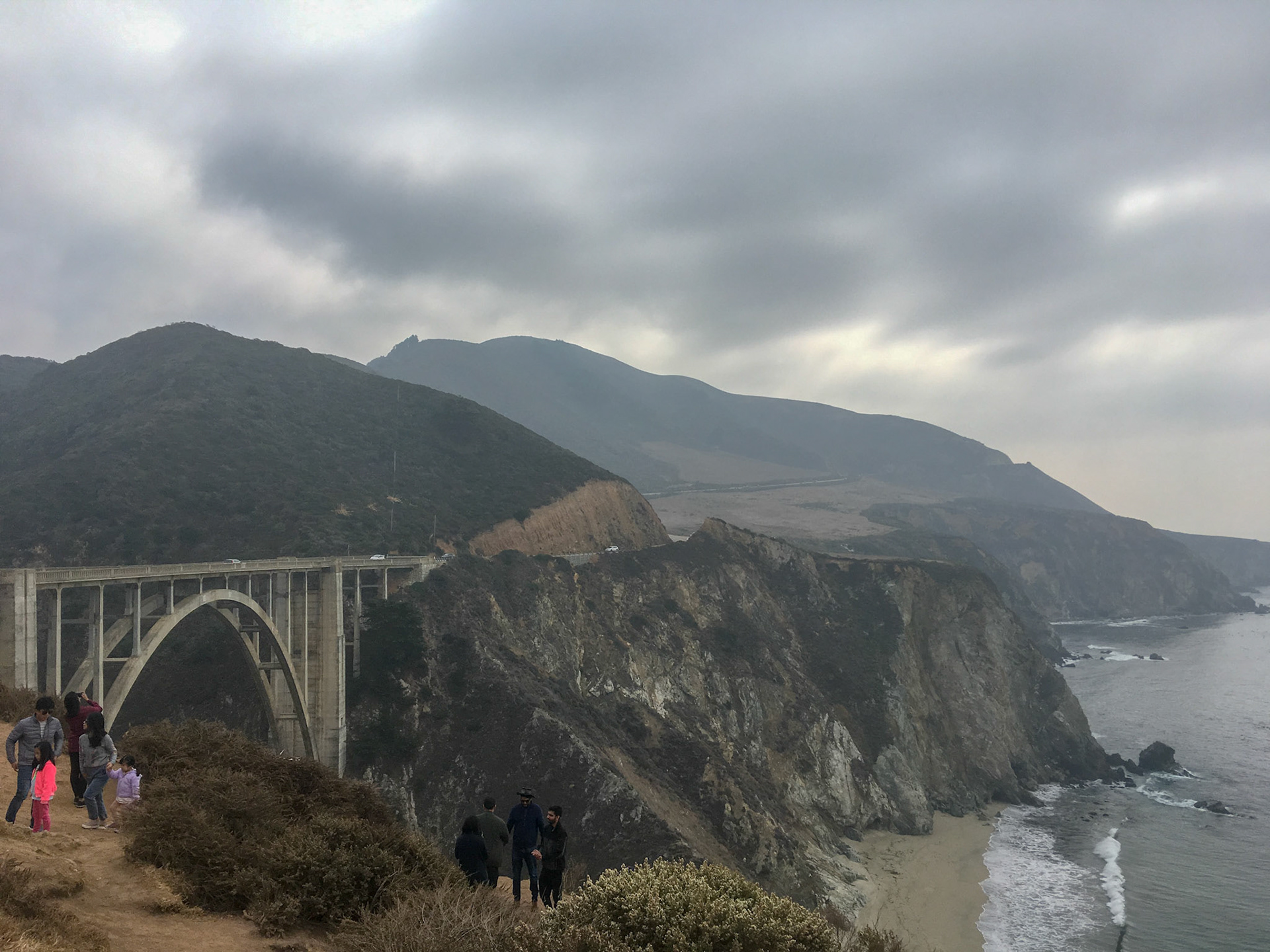 Famous bridge, half invisible