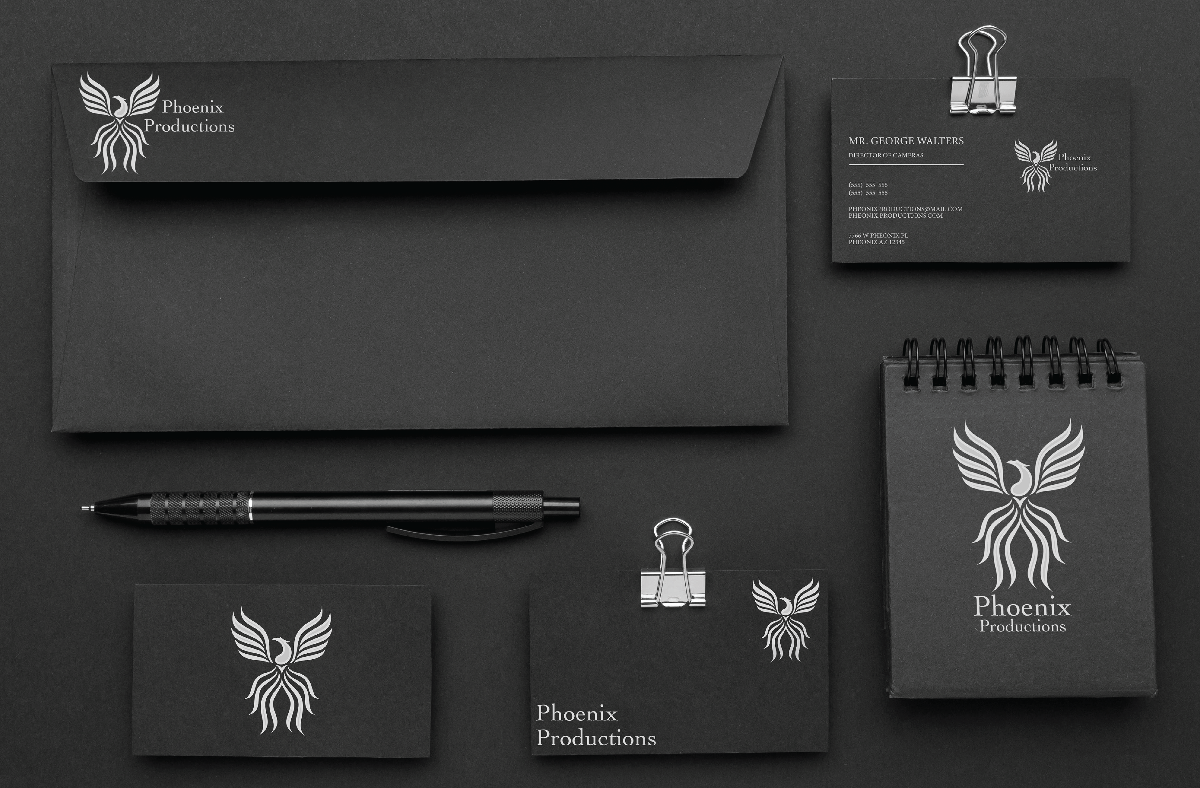Phoenix Productions Stationary Set