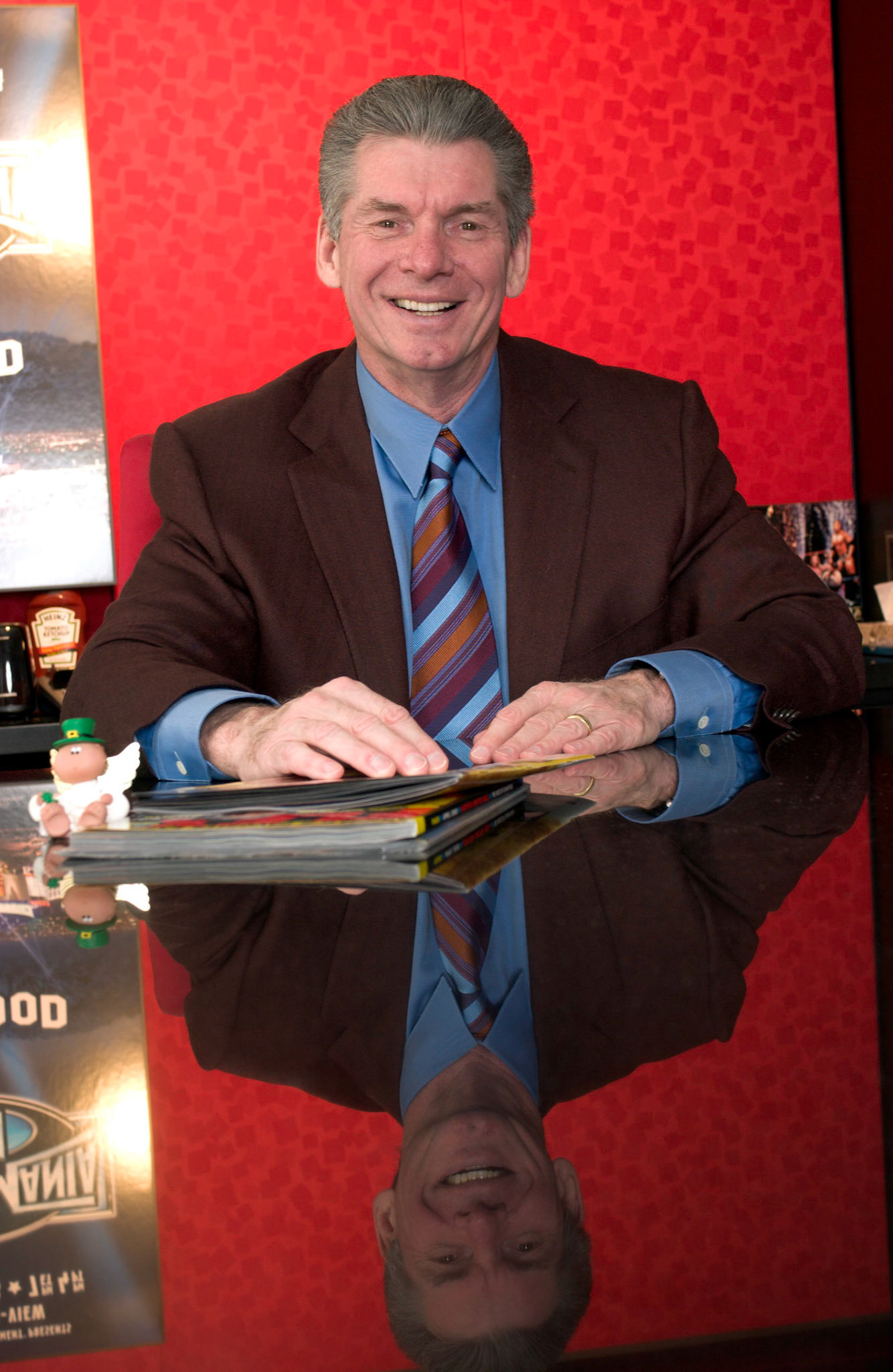 Vince McMahon, Chairman of World Wrestling Entertainment, in his office in Stamford, CT..Photo by Gabe Palacio