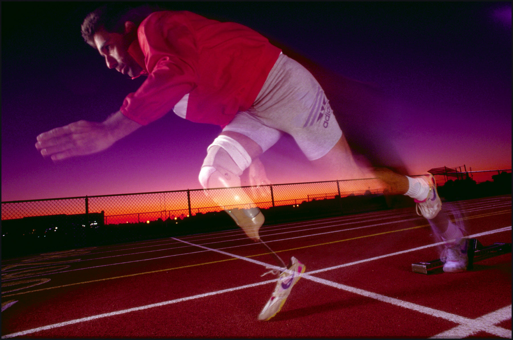 Dennis Oehler, the onetime fastest amputee athlete in the world. (photo by Gabe Palacio)