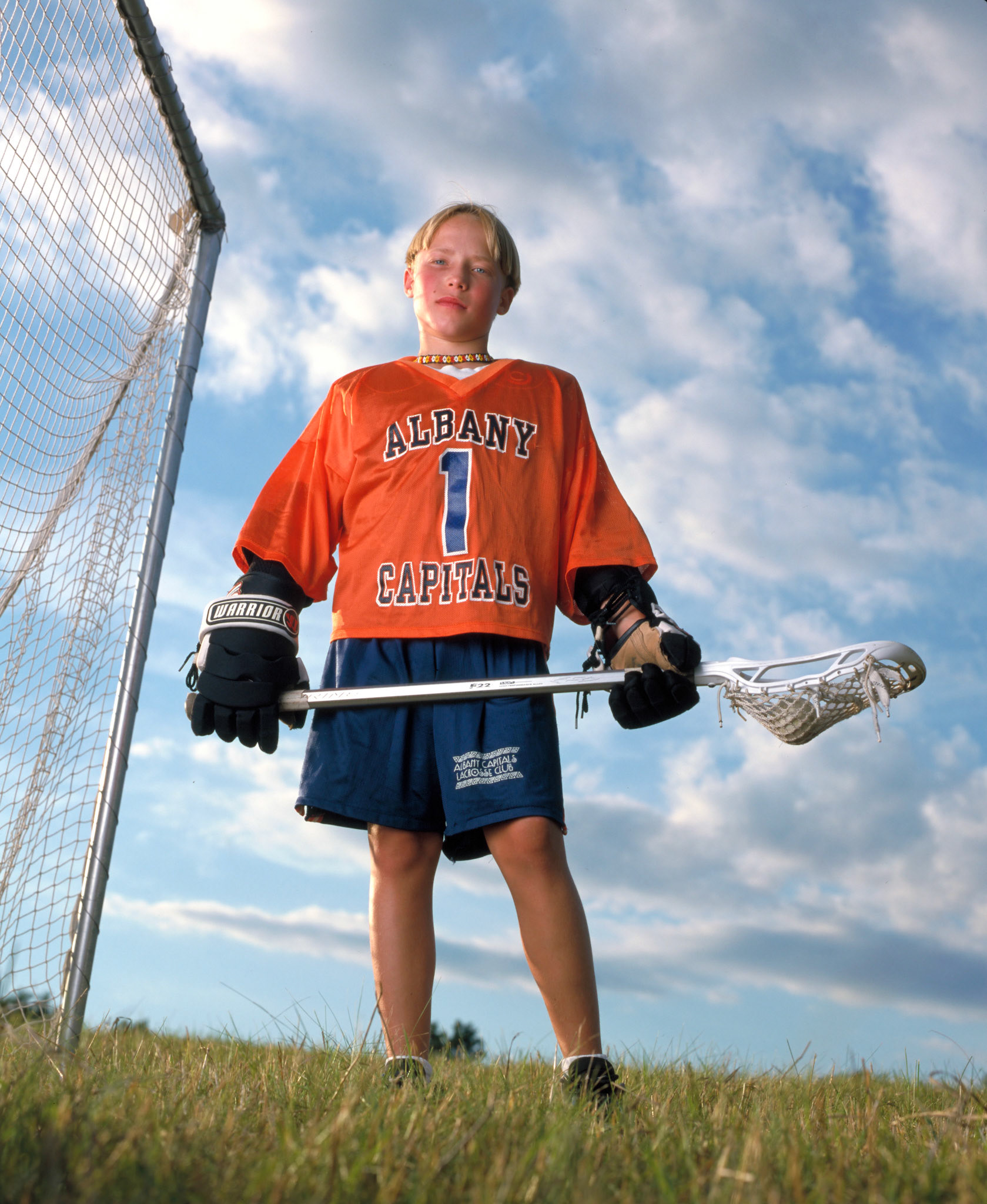 Tim Henderson,  a 12-year-old lacrosse star, photographed for Sports Illustrated for Kids Magazine.photo by Gabe Palacio