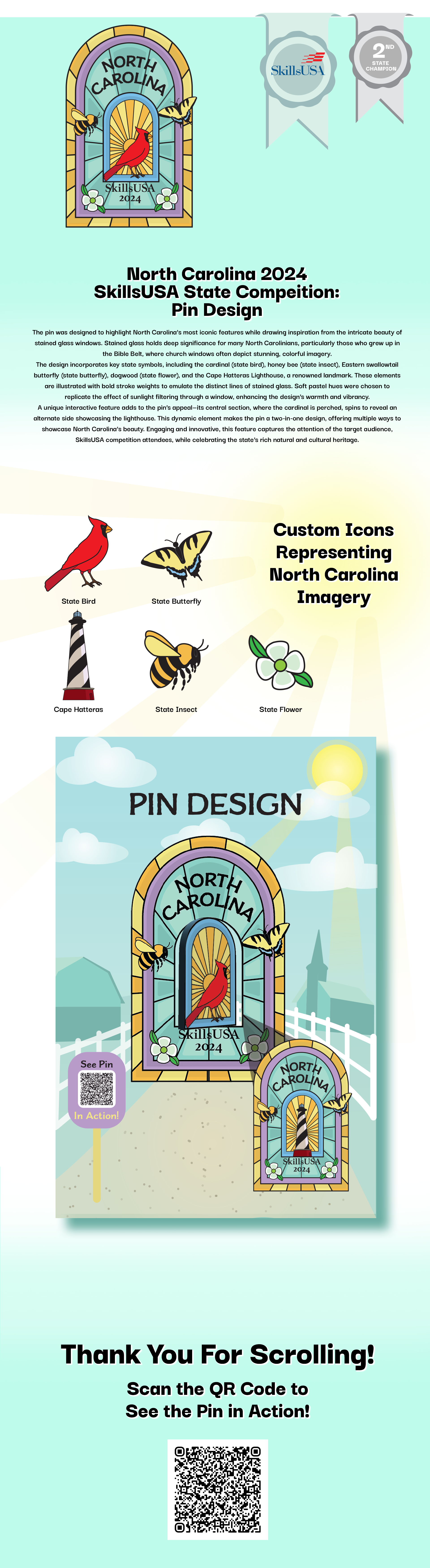 2024 NC SkillsUSA Pin Design