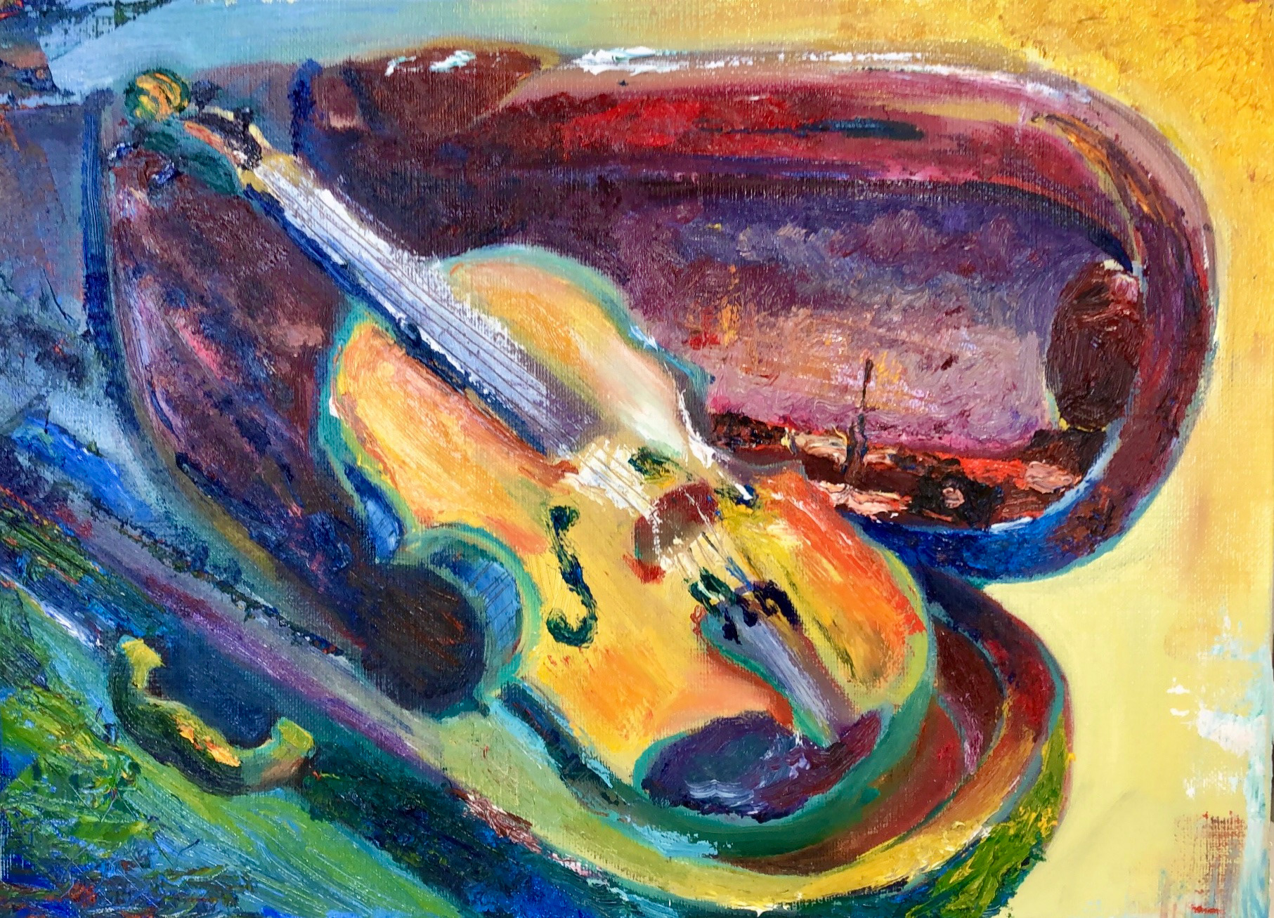 バイオリン / 油画