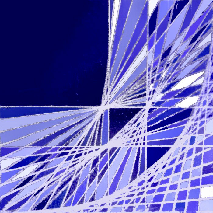 線の構成 / アクリル絵具