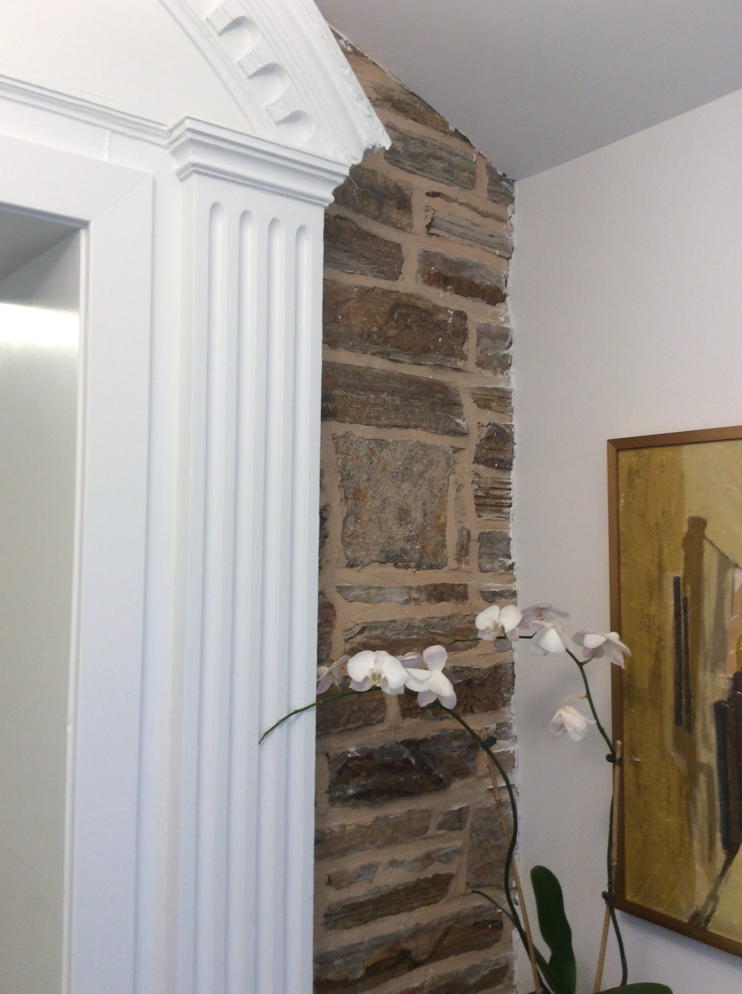 South Road addition detail of exposed original stone