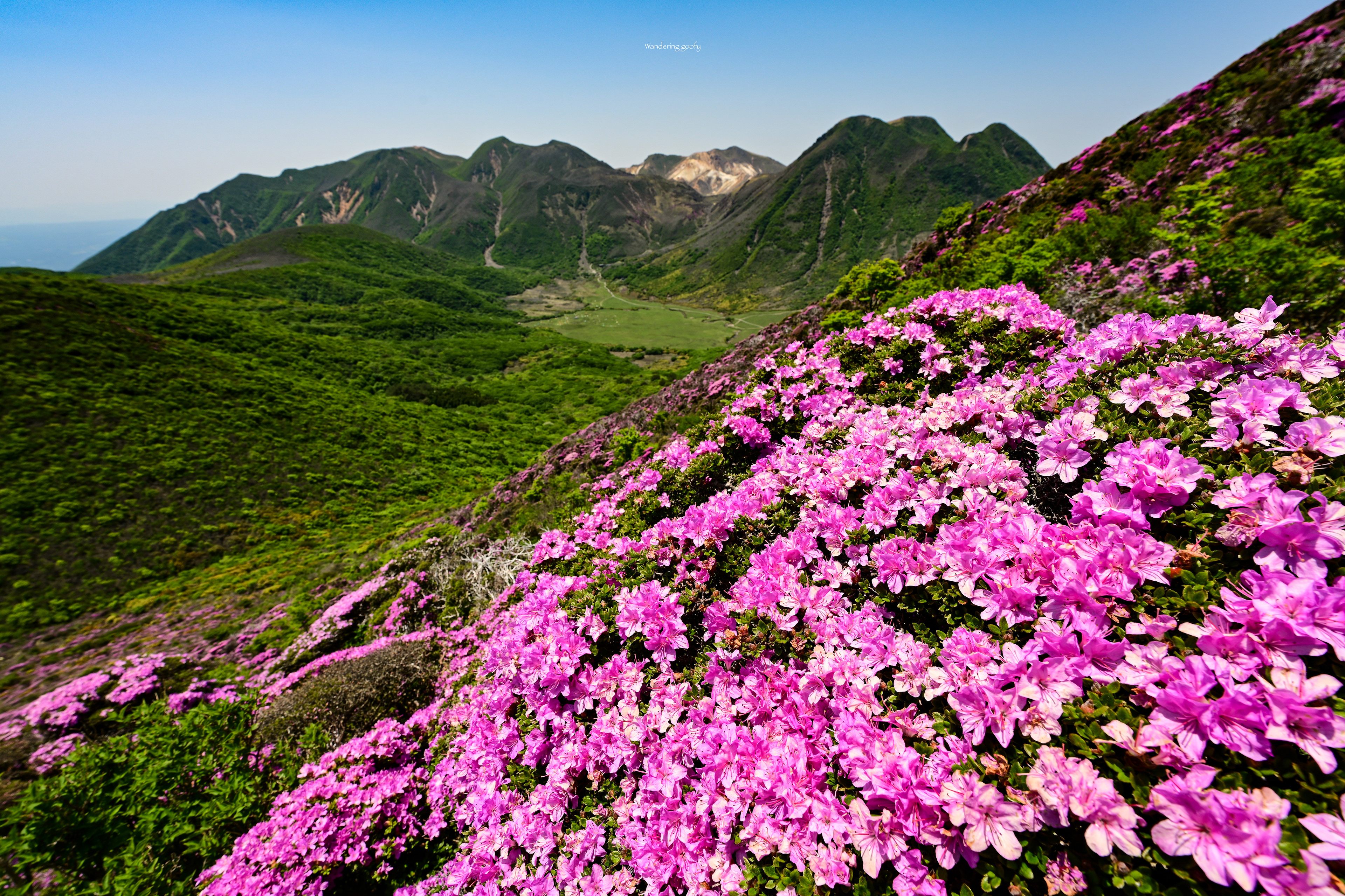 平治岳南峰よりくじゅう連山