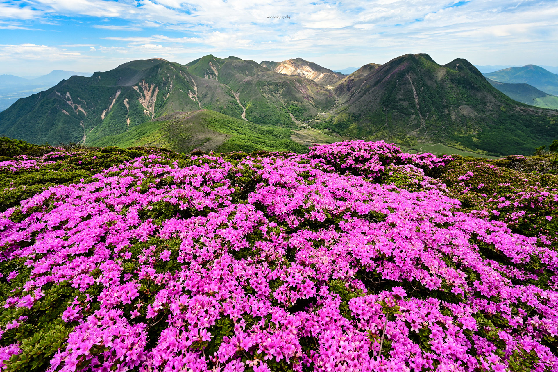 北大船山よりくじゅう連山