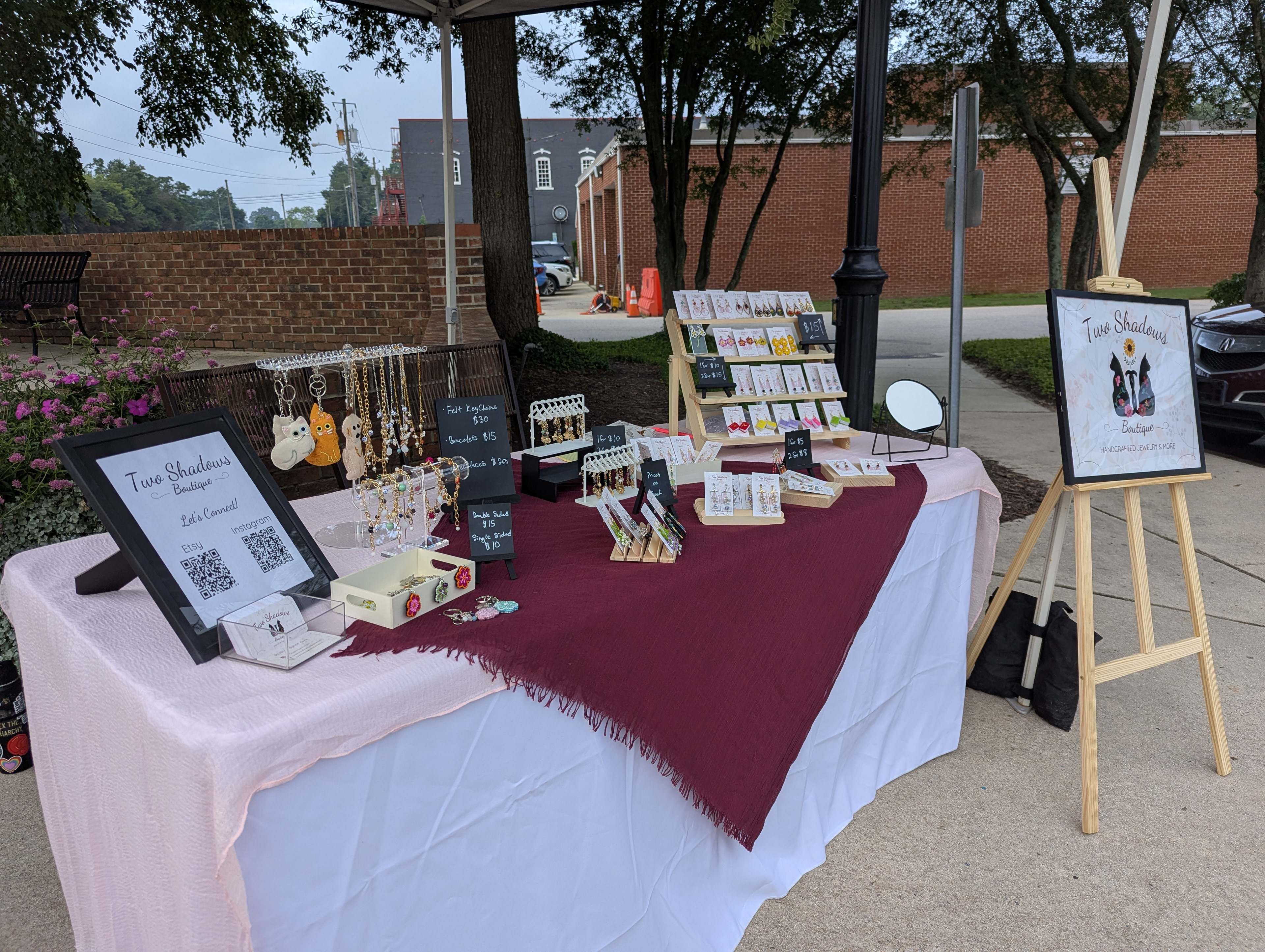 Setup at the market