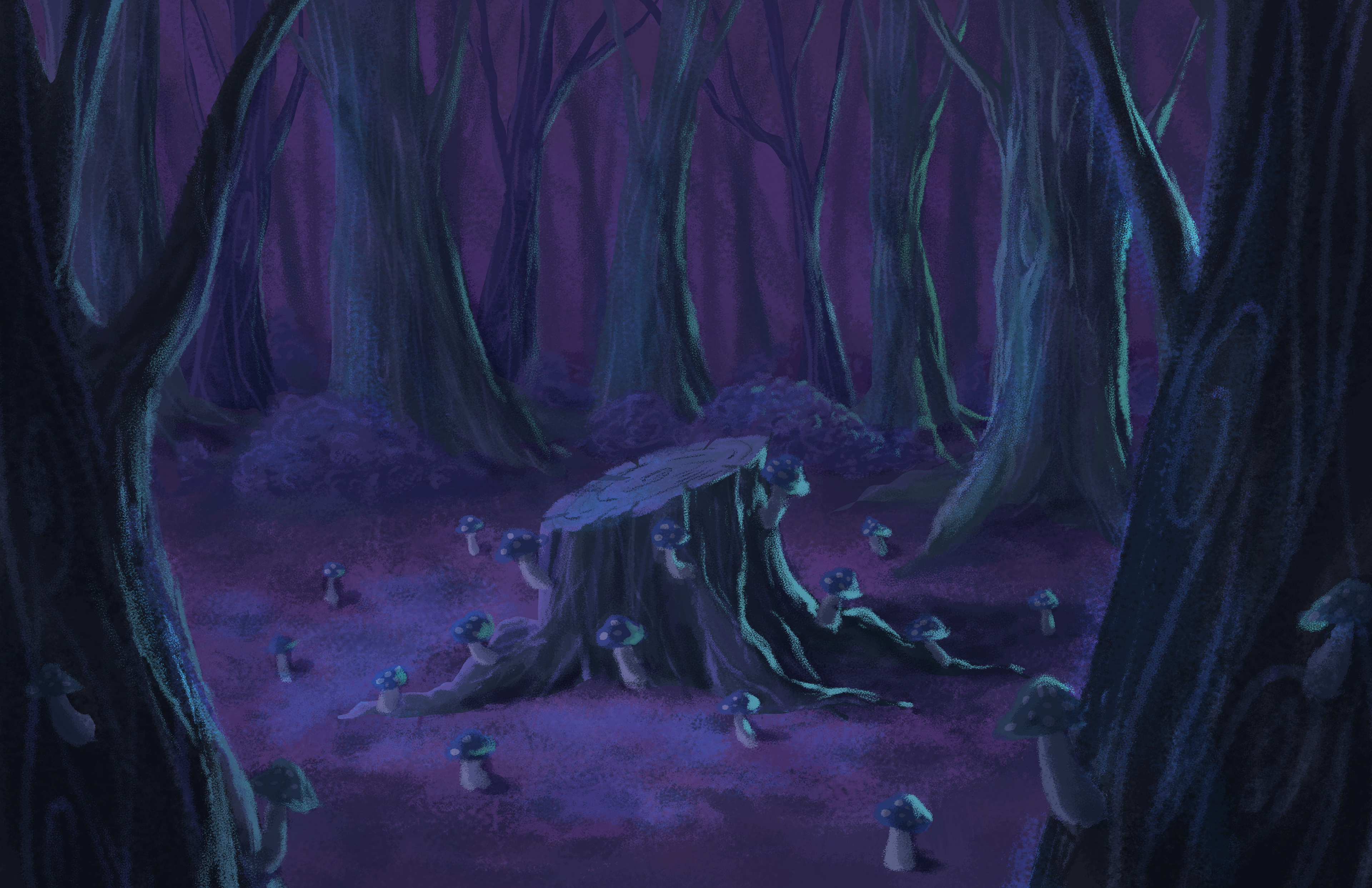 Mushroom Forest (spooky nightime)