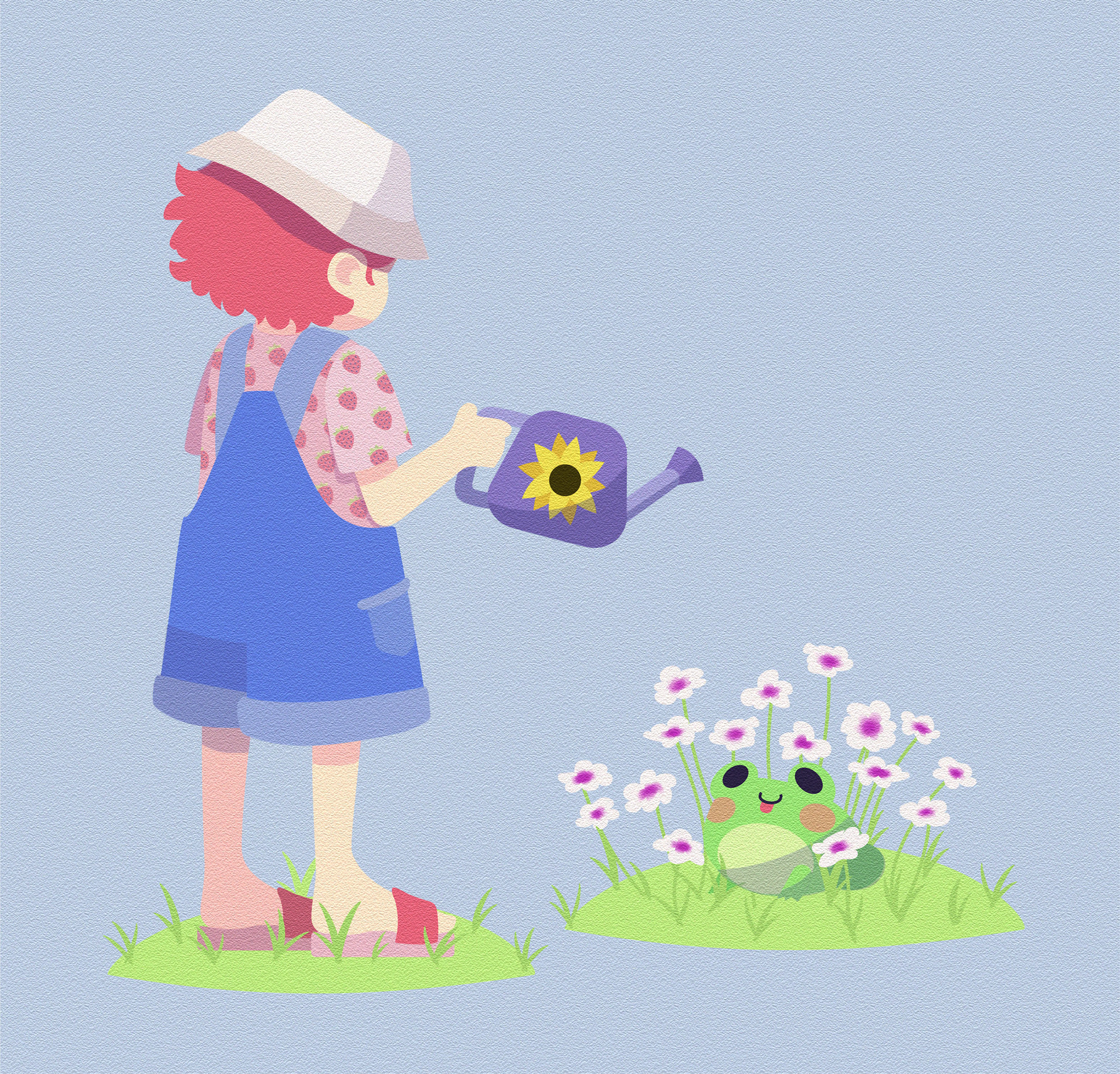 "There's a frog in my petunias"
