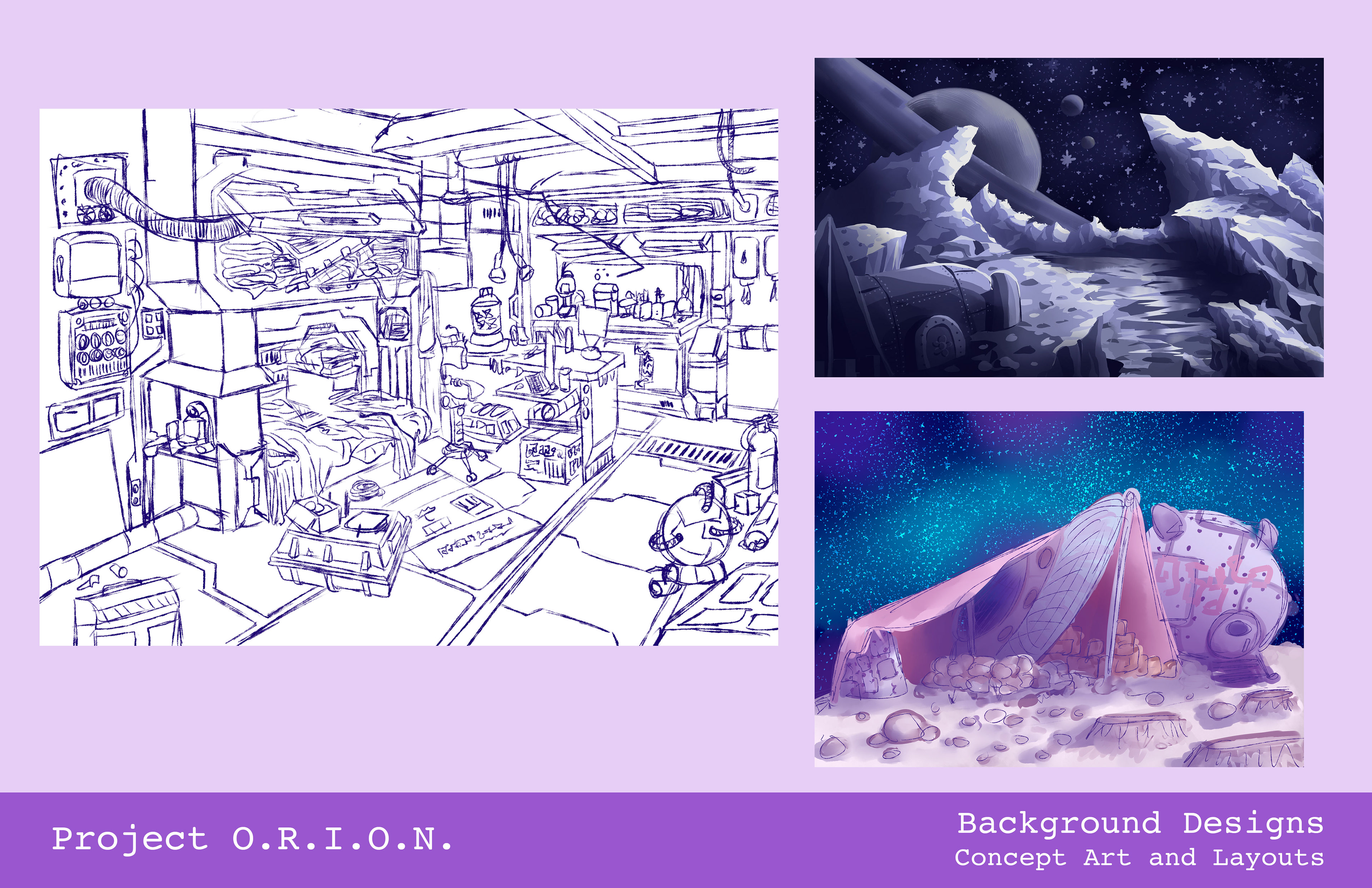 Project O.R.I.O.N. Background concepts and sketches