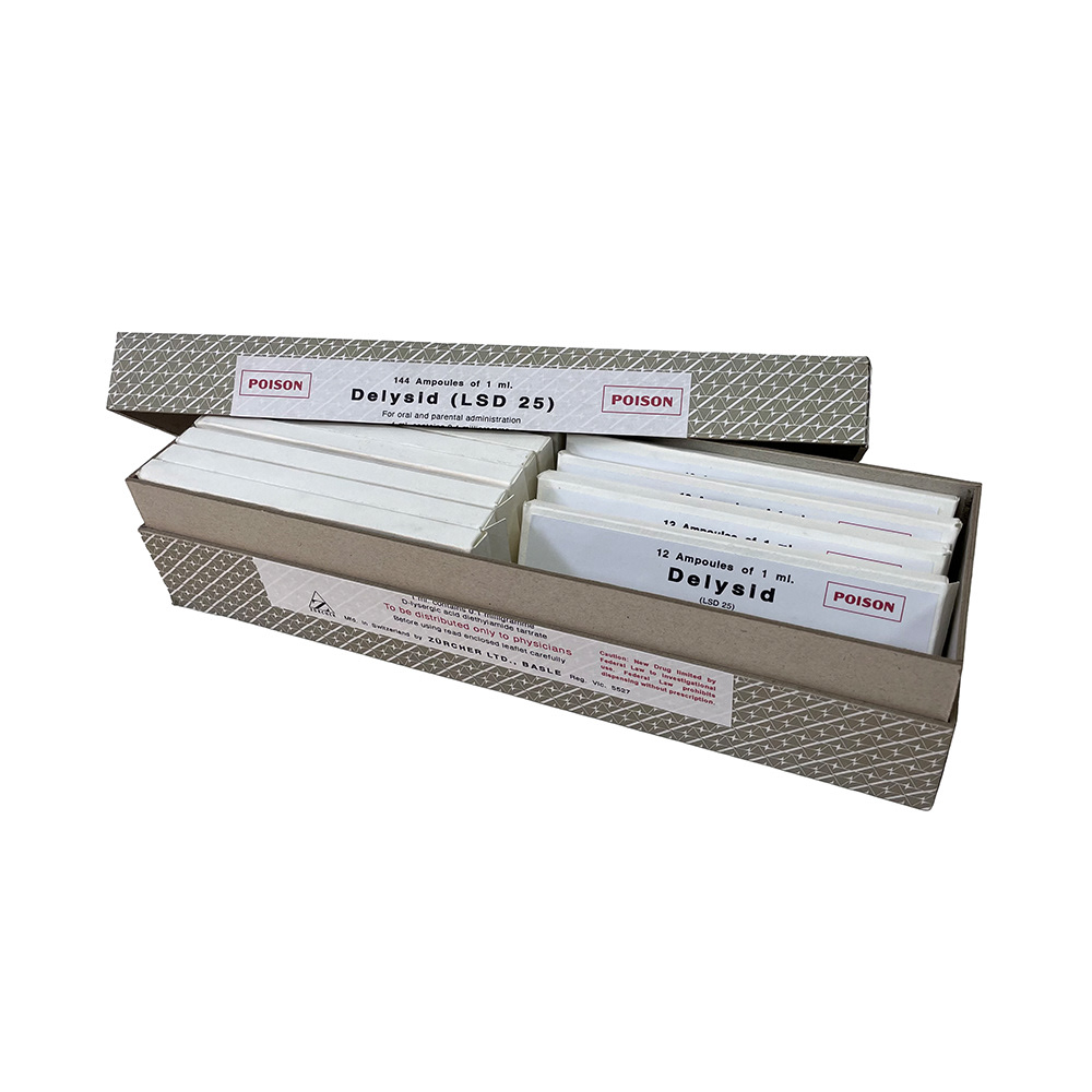 Packaging recreation of historical medical LSD for The Clearing