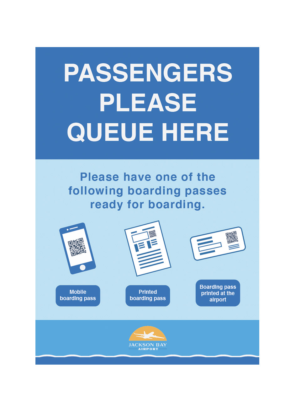Airport signage graphics
