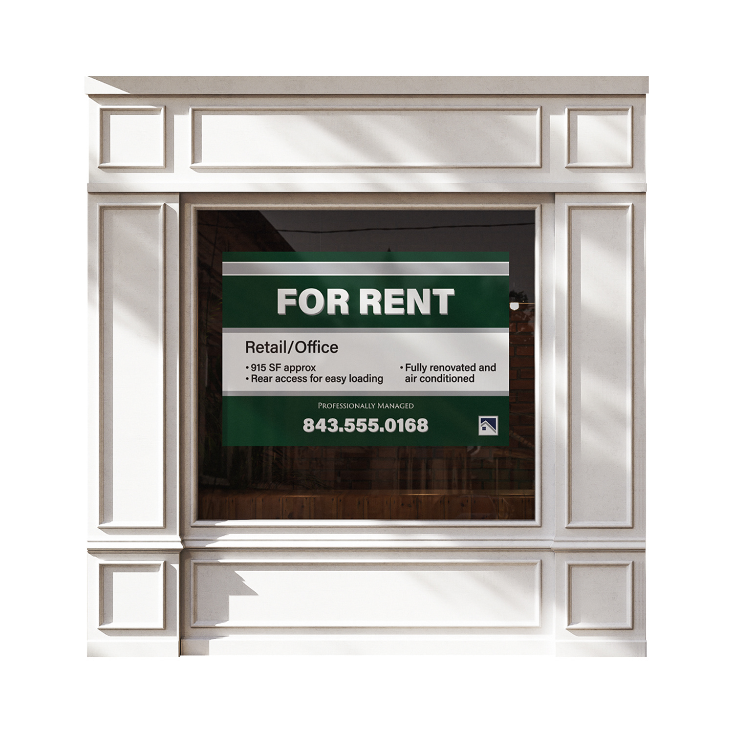 For rent sign design