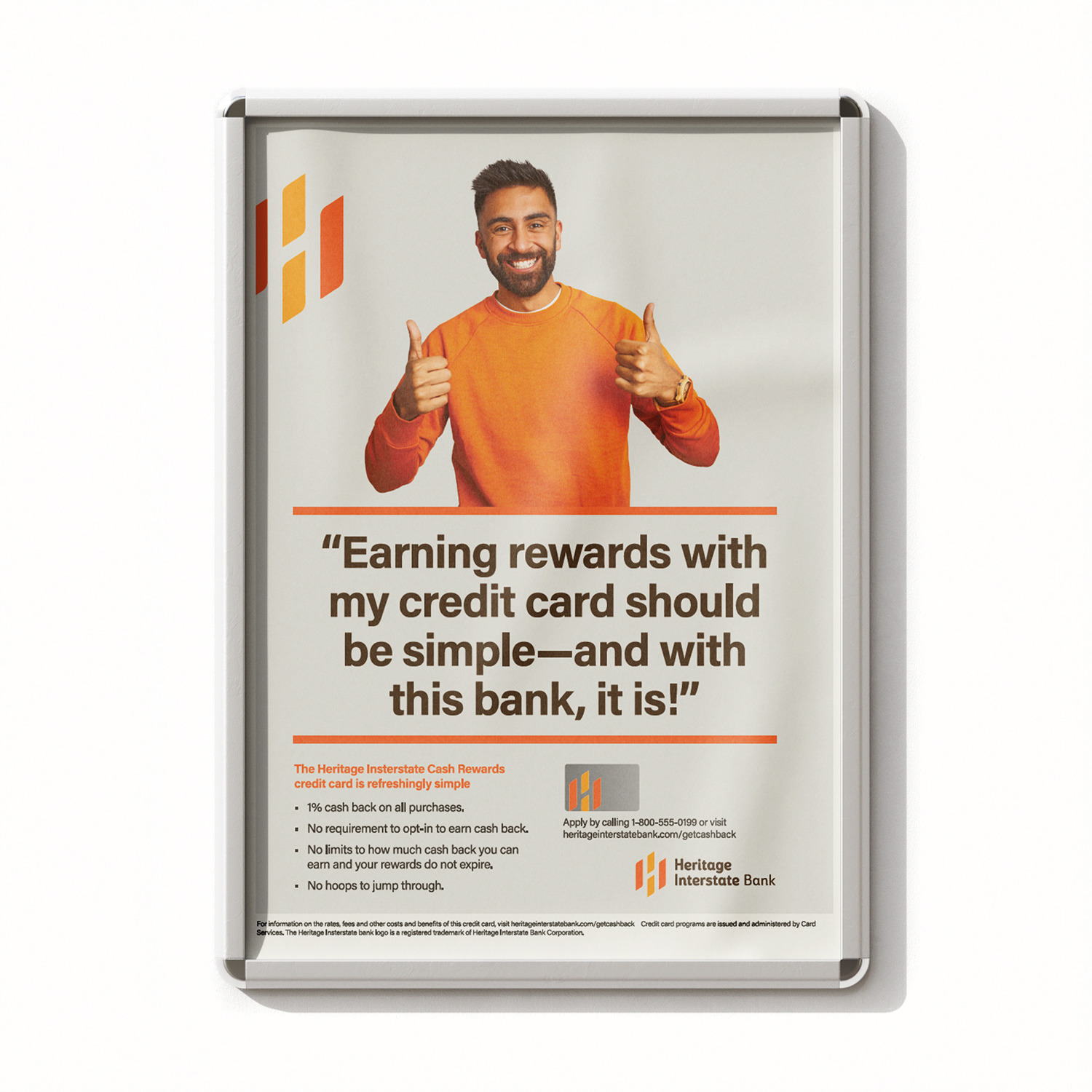 Bank branch promotional poster