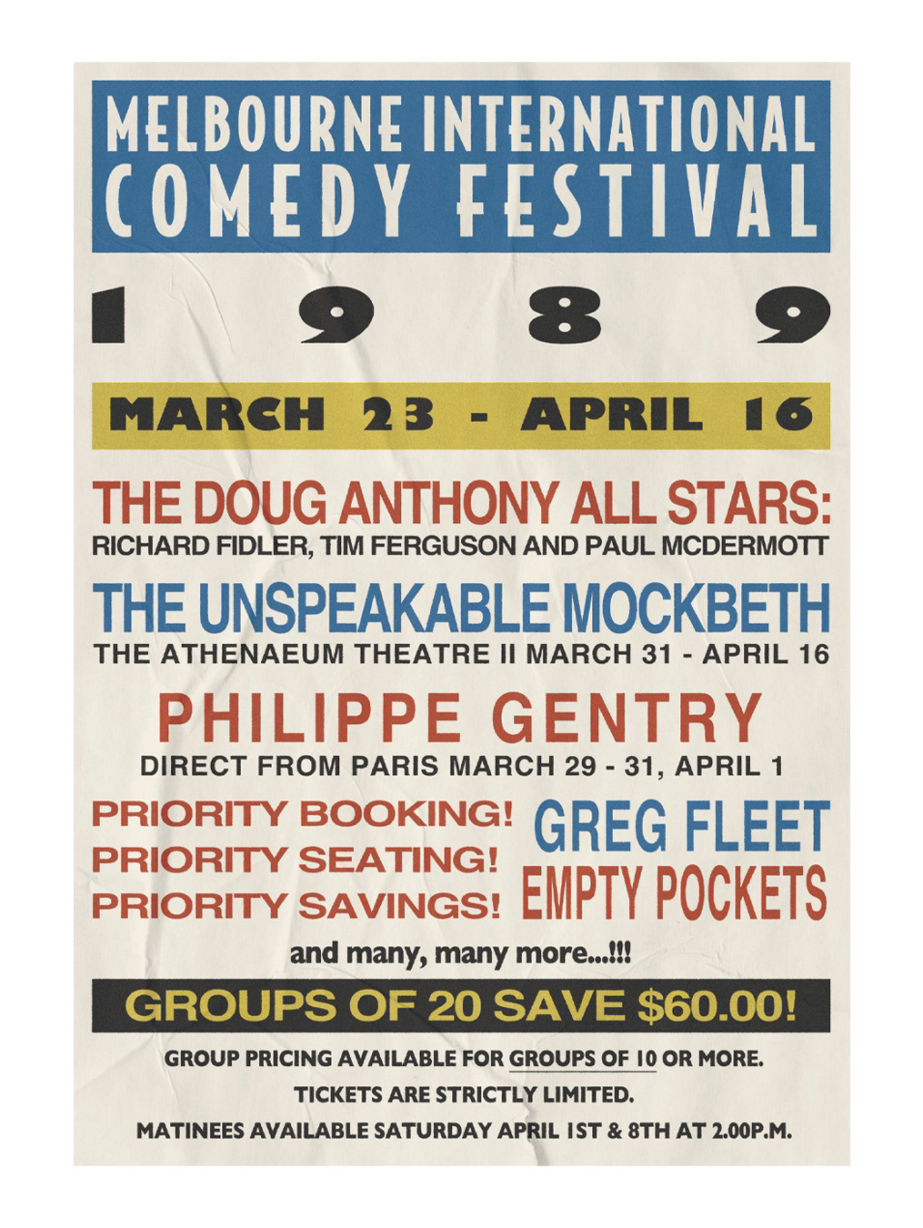 1989 paste-up poster for background