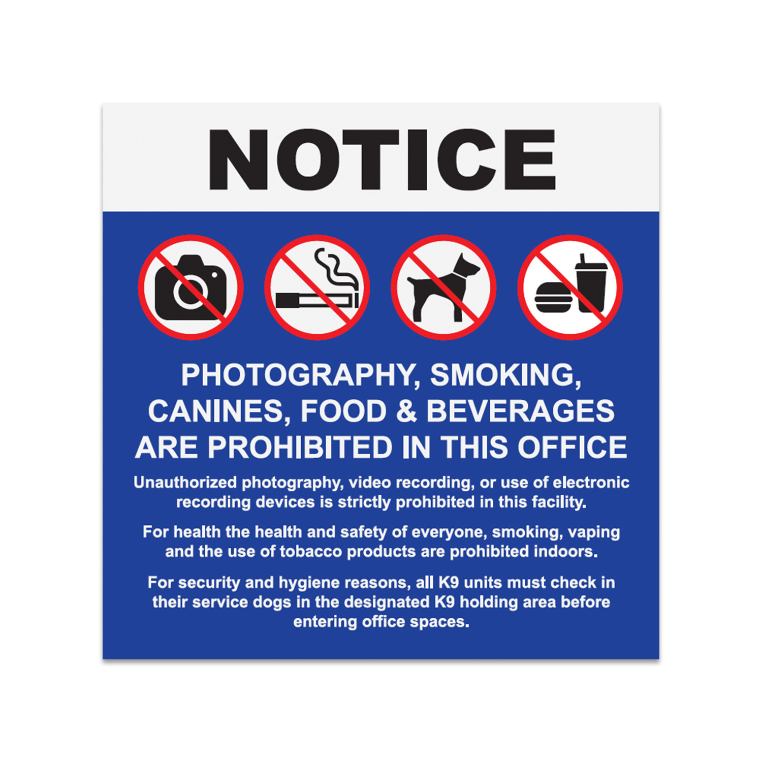 Faux FBI car park sign design