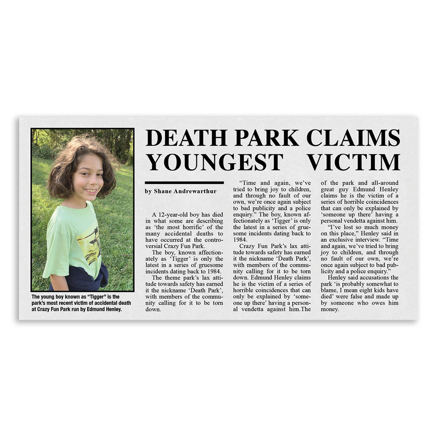 2000s newspaper article design