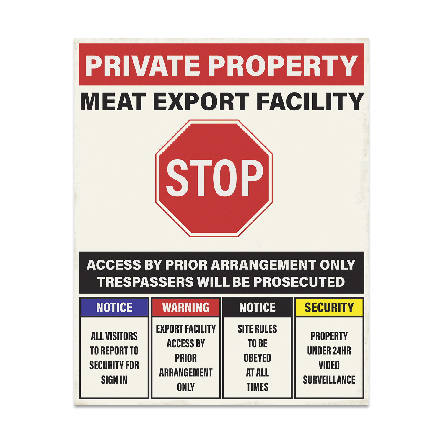 Factory safety sign designs