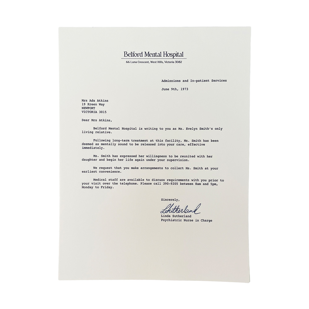 Retro paperwork design including signature