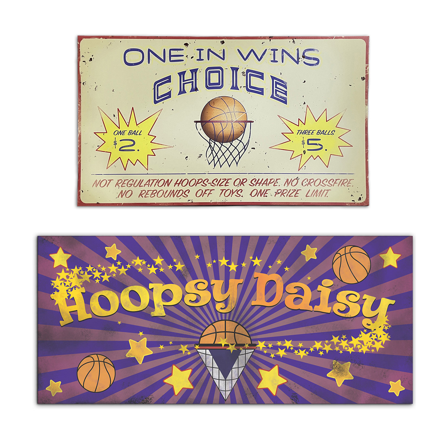 Sideshow alley sign design, Crazy Fun Park