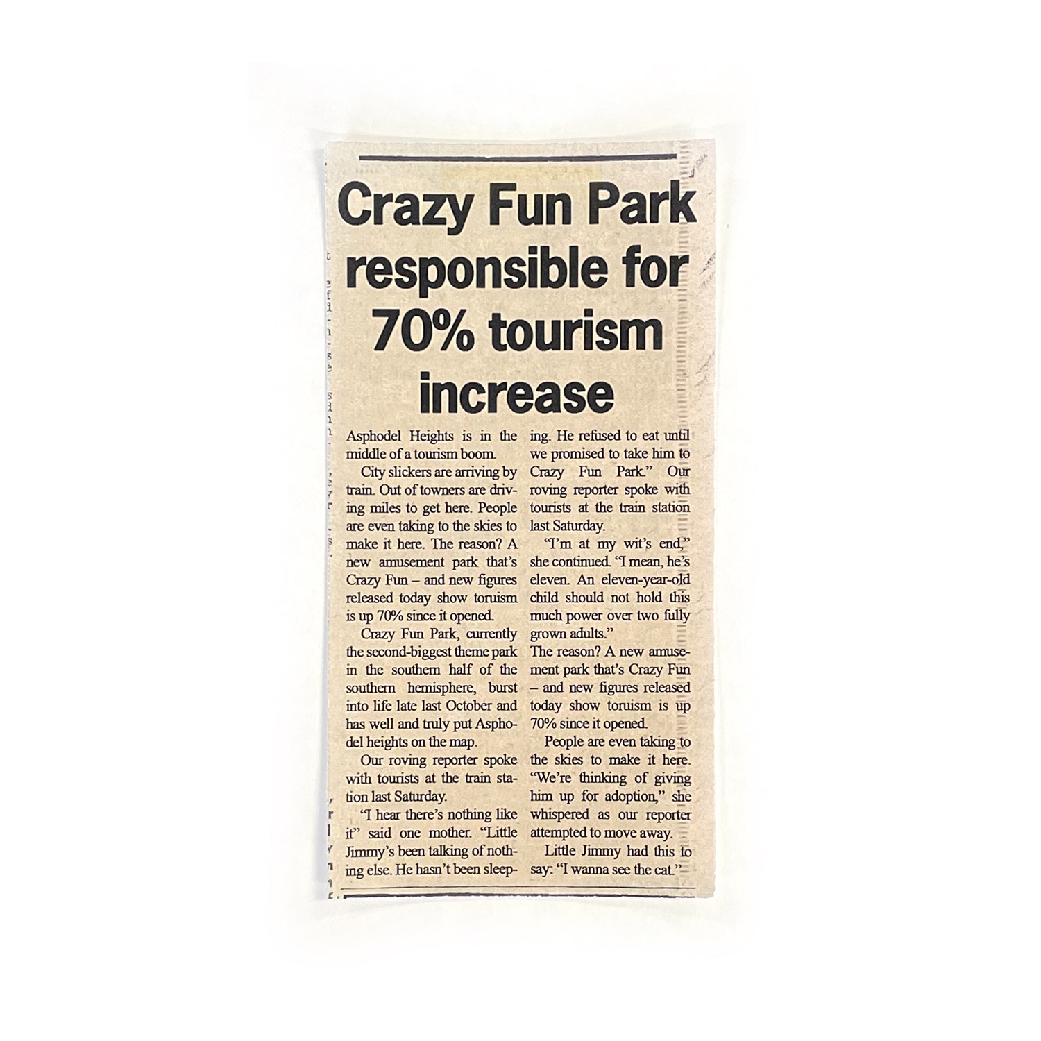 Retro newspaper article design