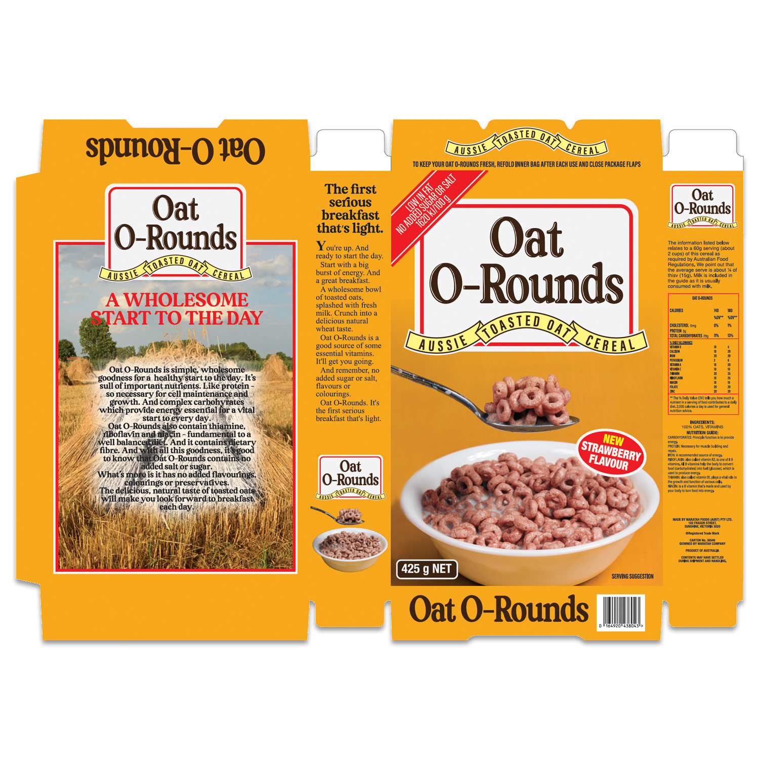 Design of 1980s style cereal box for The Newsreader Season 3