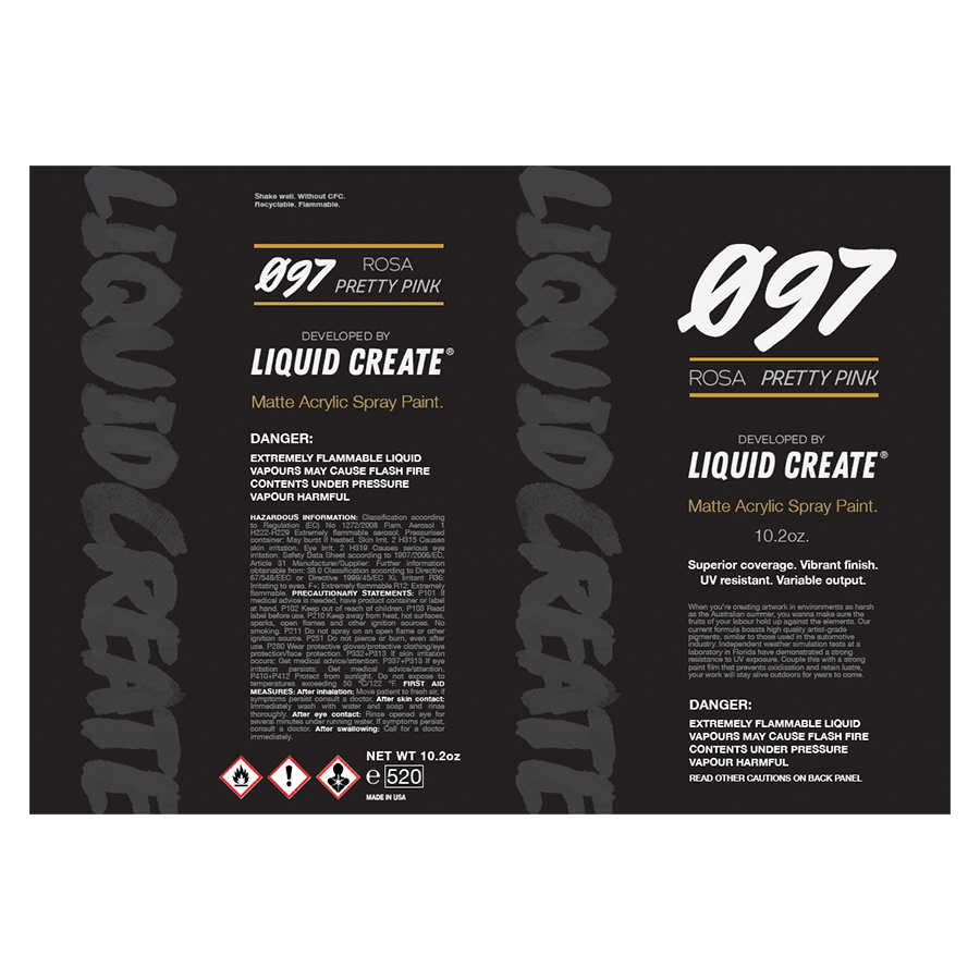 Prop spray can label design