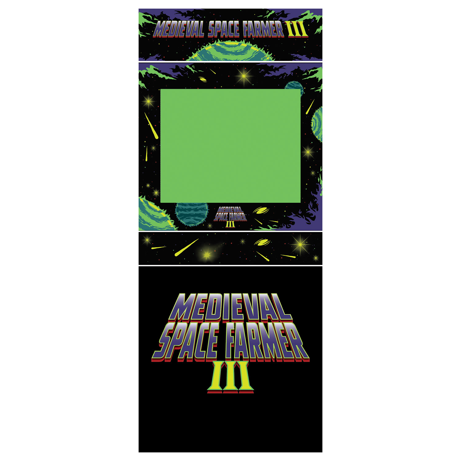 Illustration on arcade game machine for Spooky Files