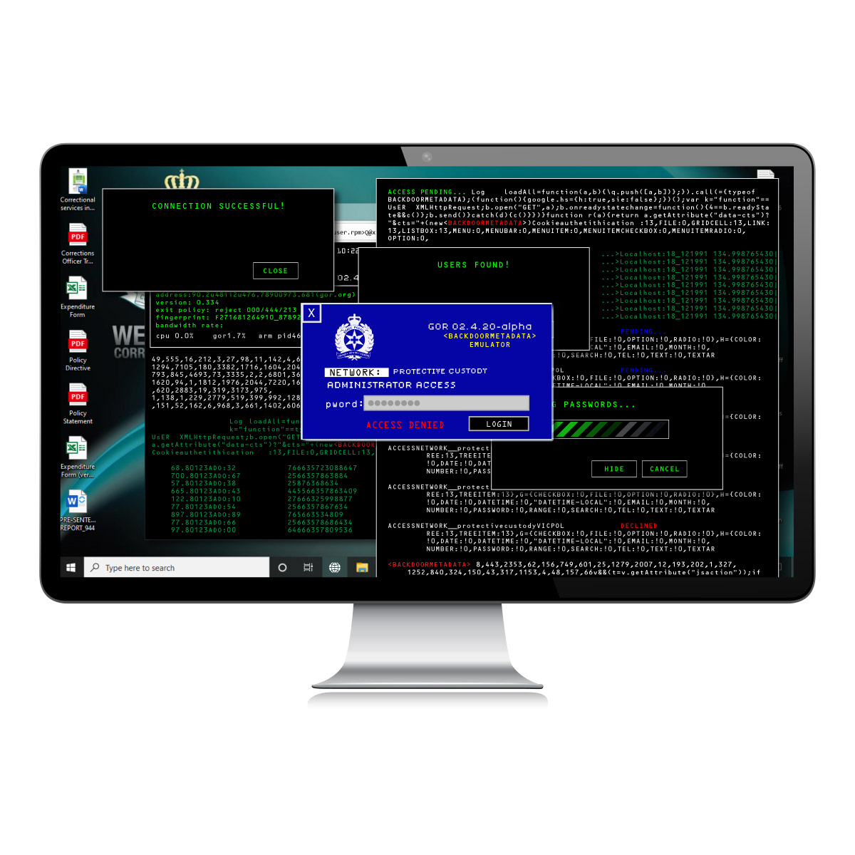 Design of hacking into the police database