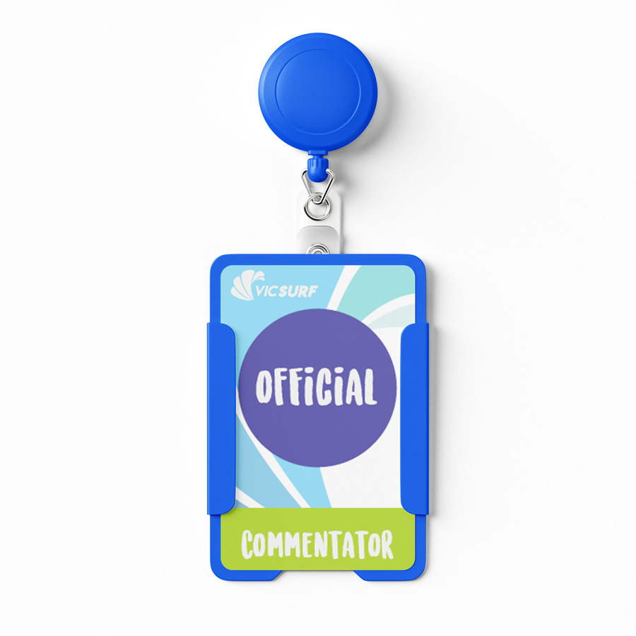 Surf event credentials design