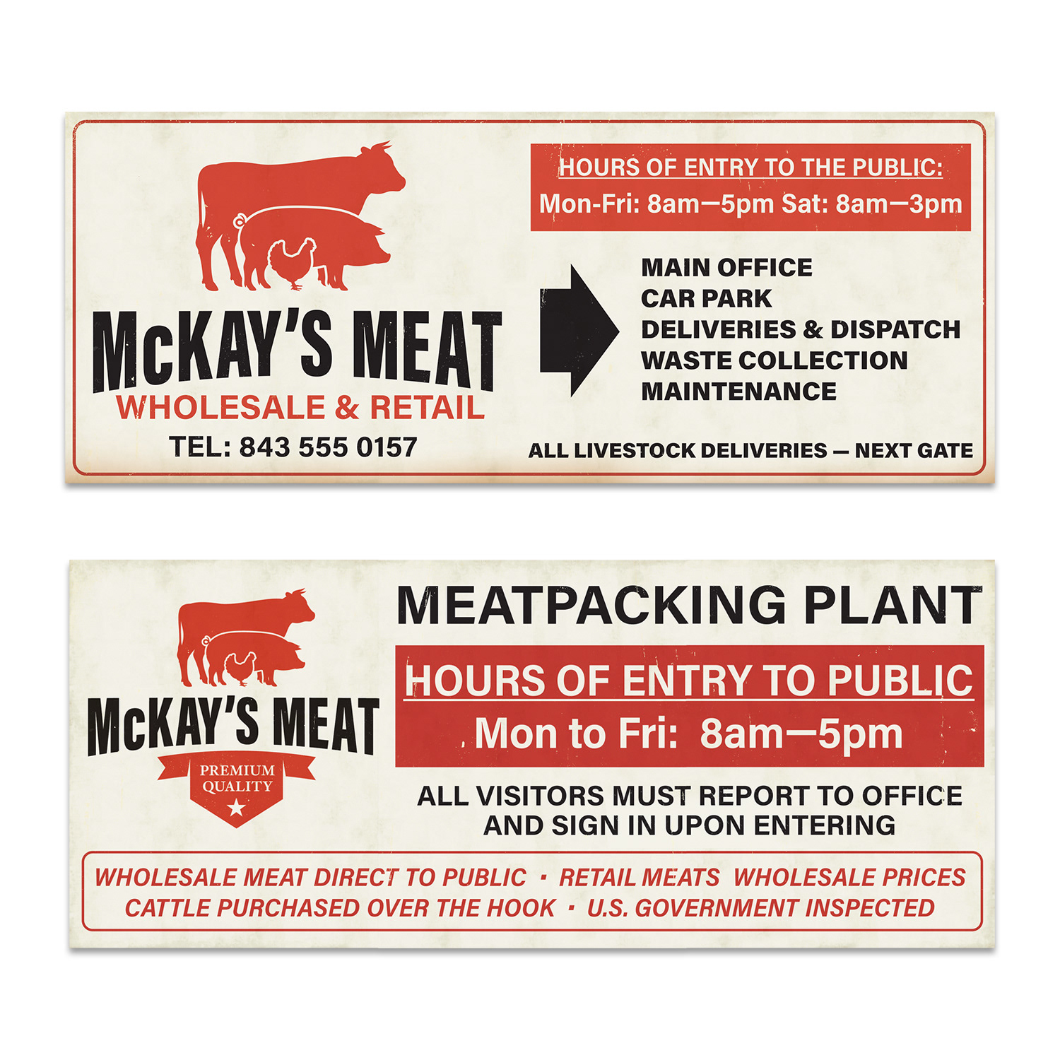 Factory safety sign designs