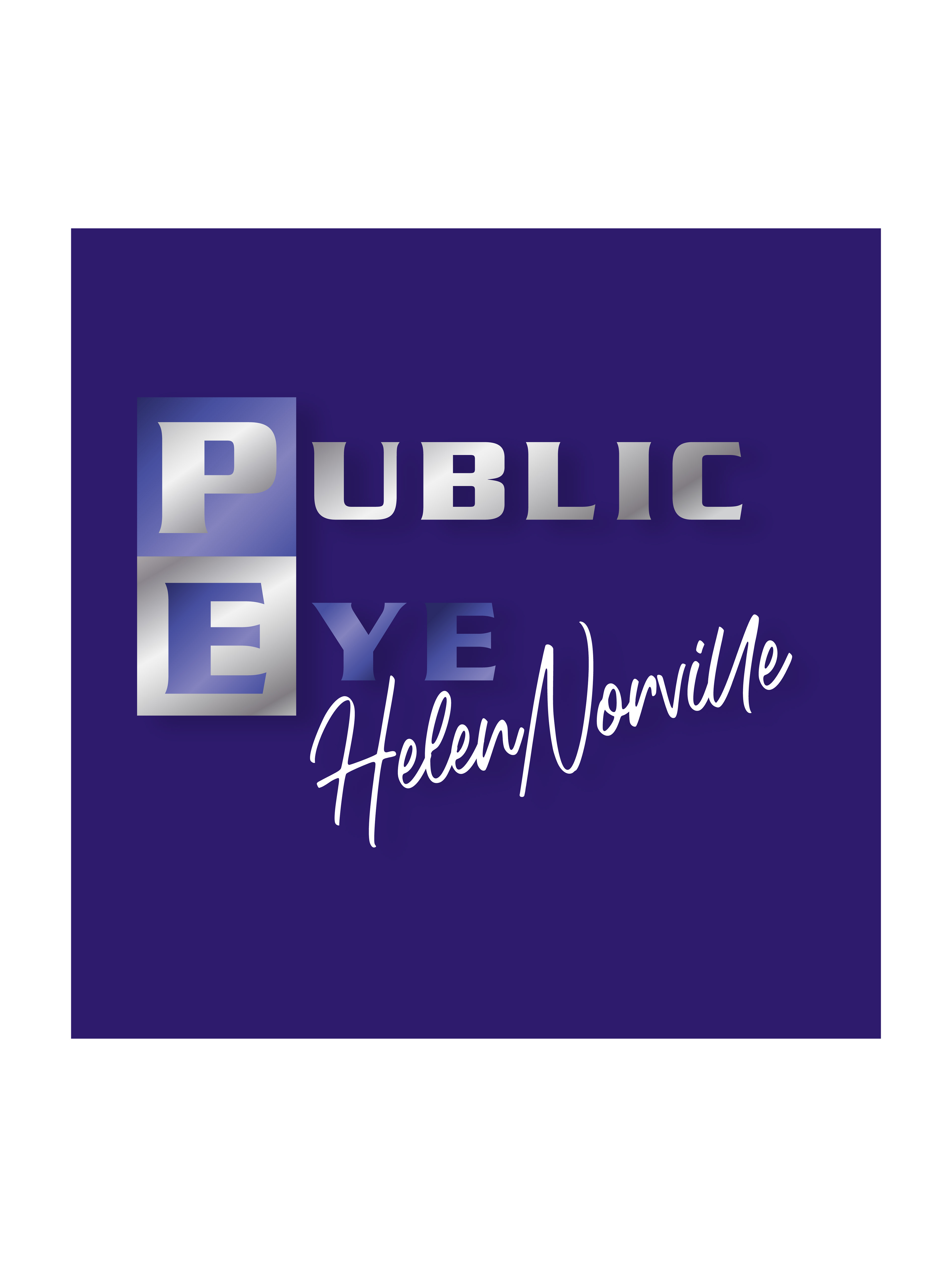 Logo design and branding for Helen's program: Public Eye.