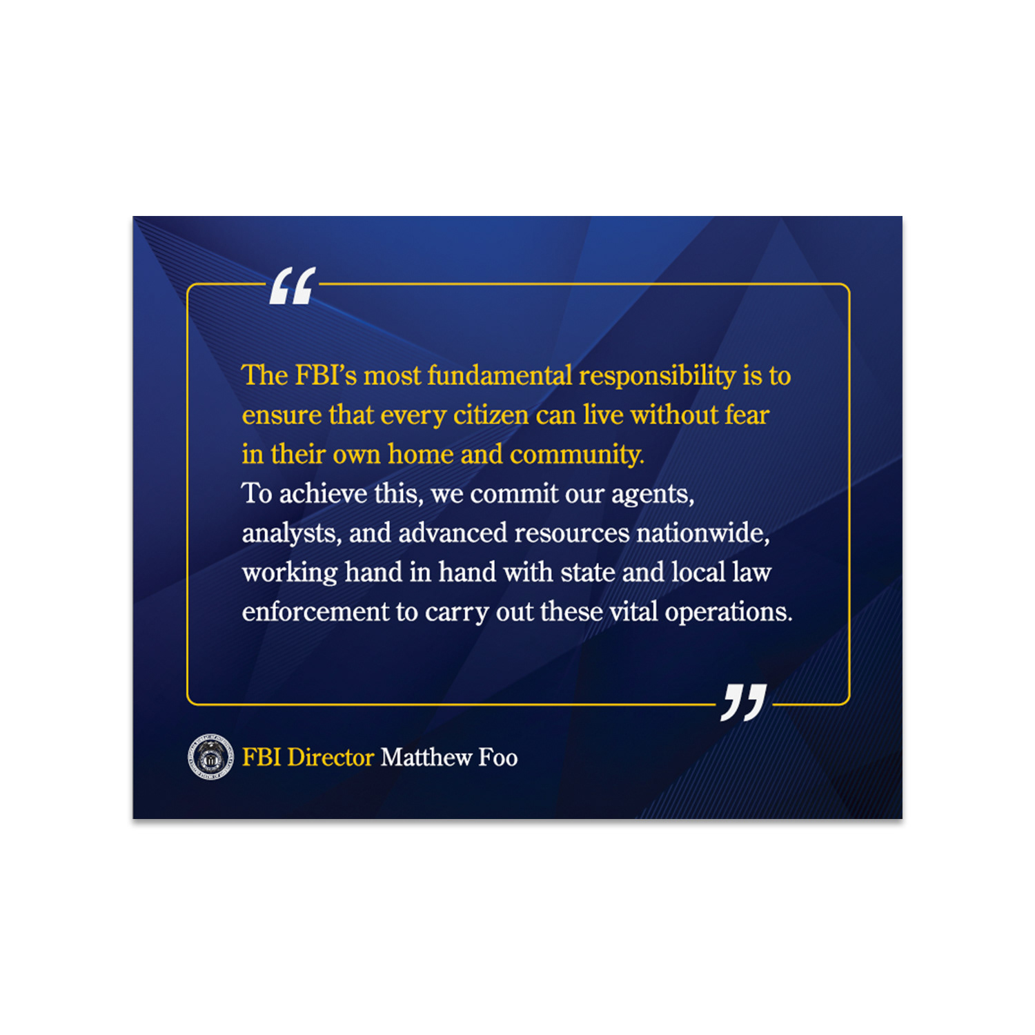 Sign for faux FBI office