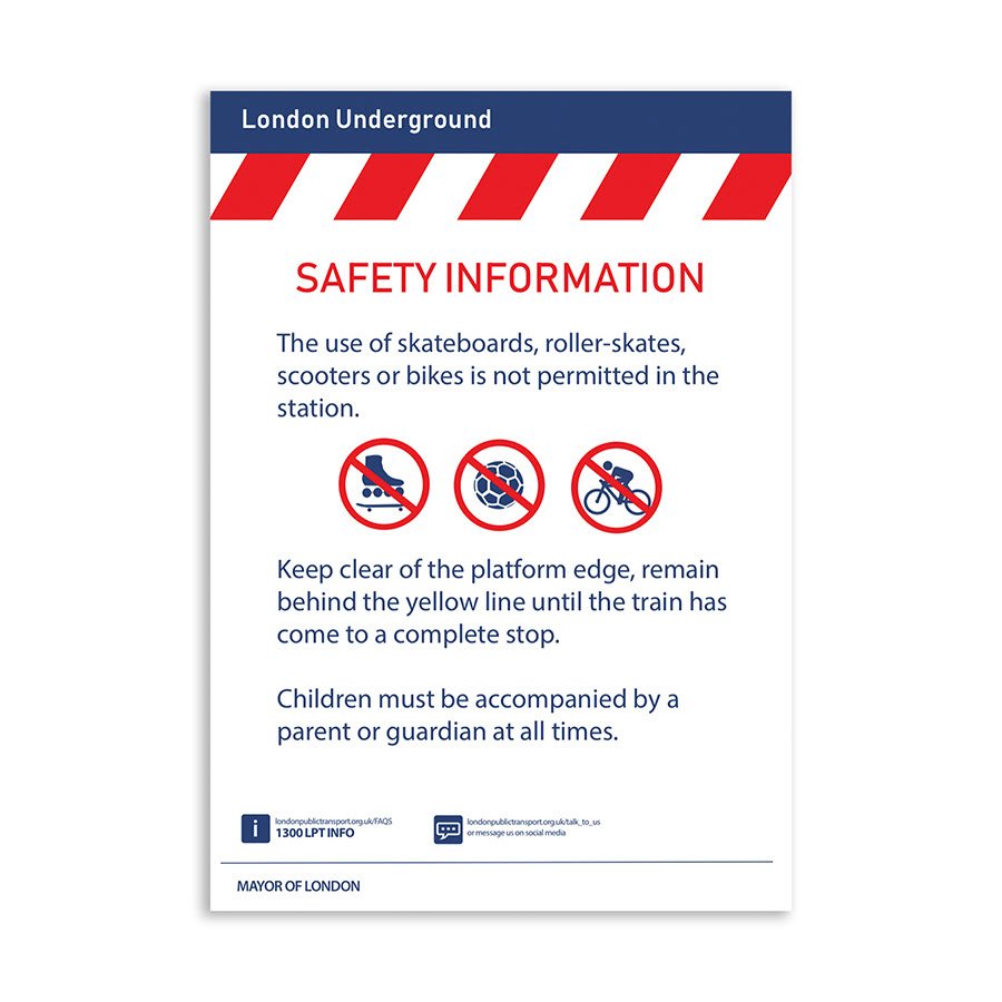 Sign design for London subway