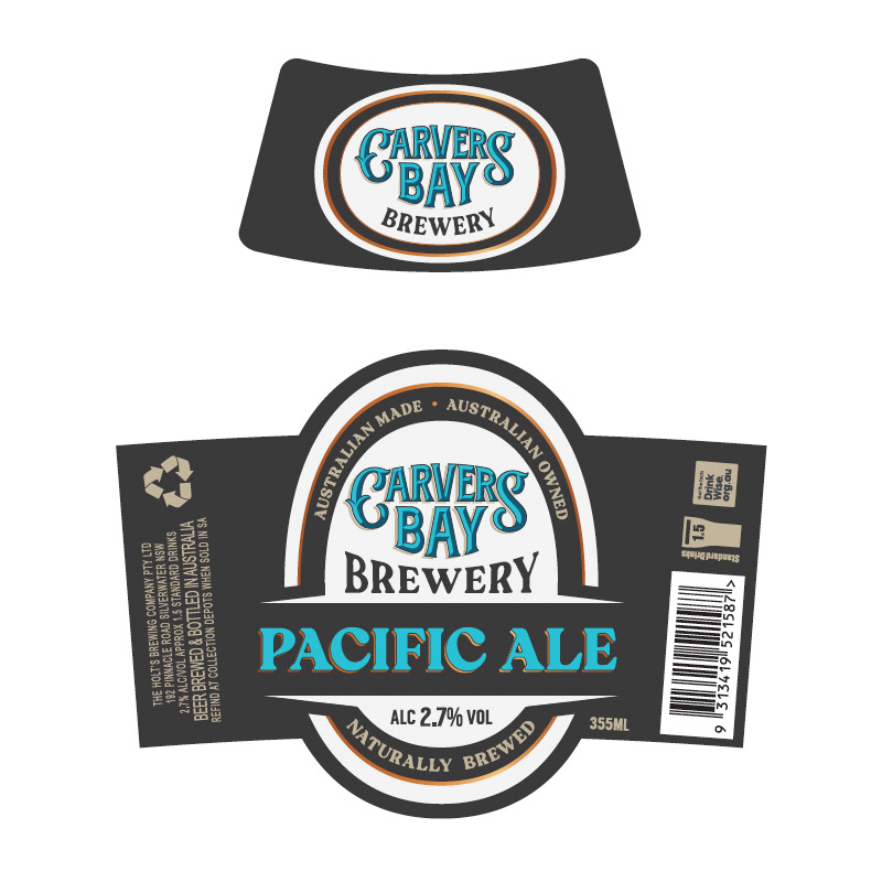 'Surfy style' beer label design for Surviving Summer Season 2