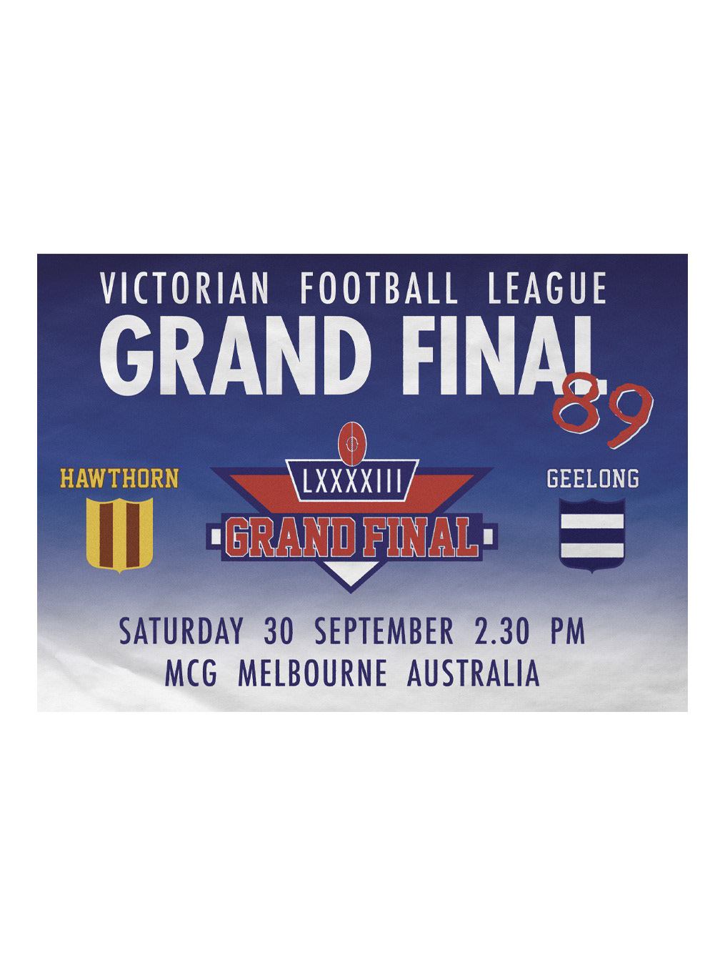 1989 paste-up poster for background