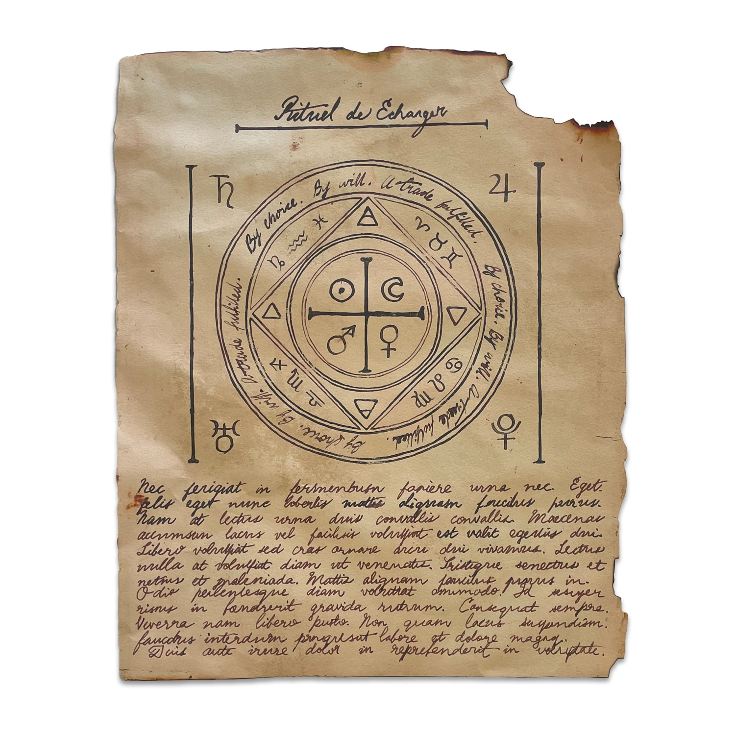 Spell book page prop
