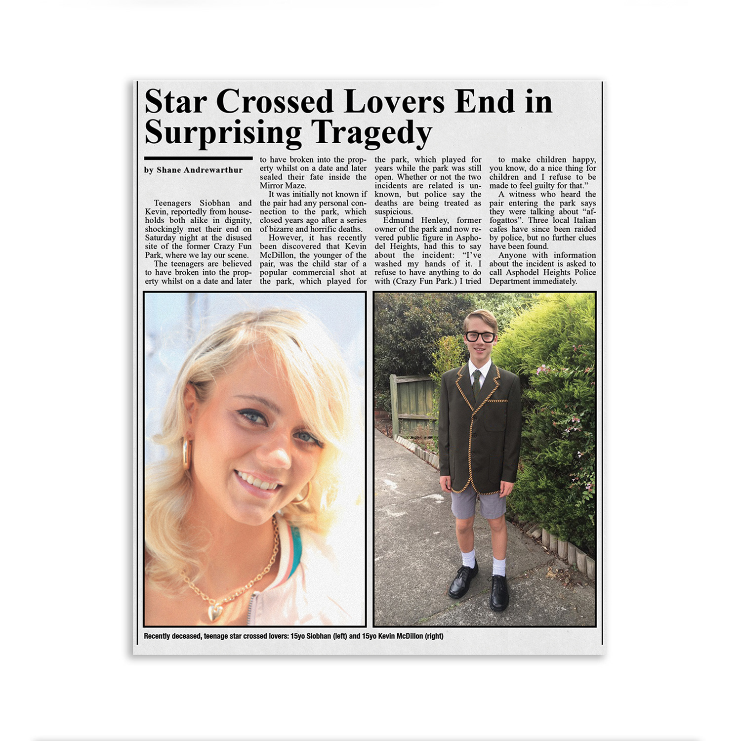 2000s newspaper article (Crazy Fun Park)