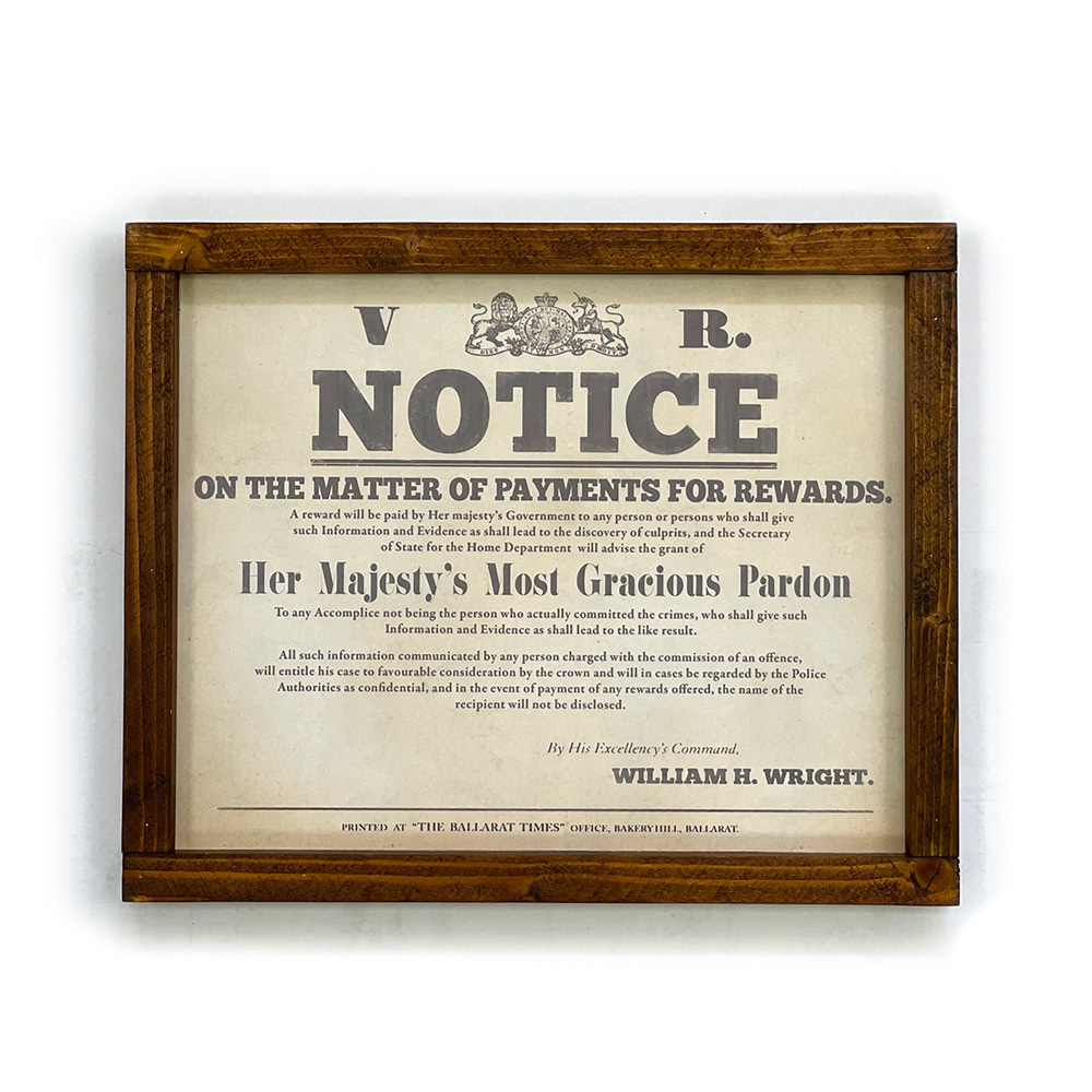 Historical police poster recreation