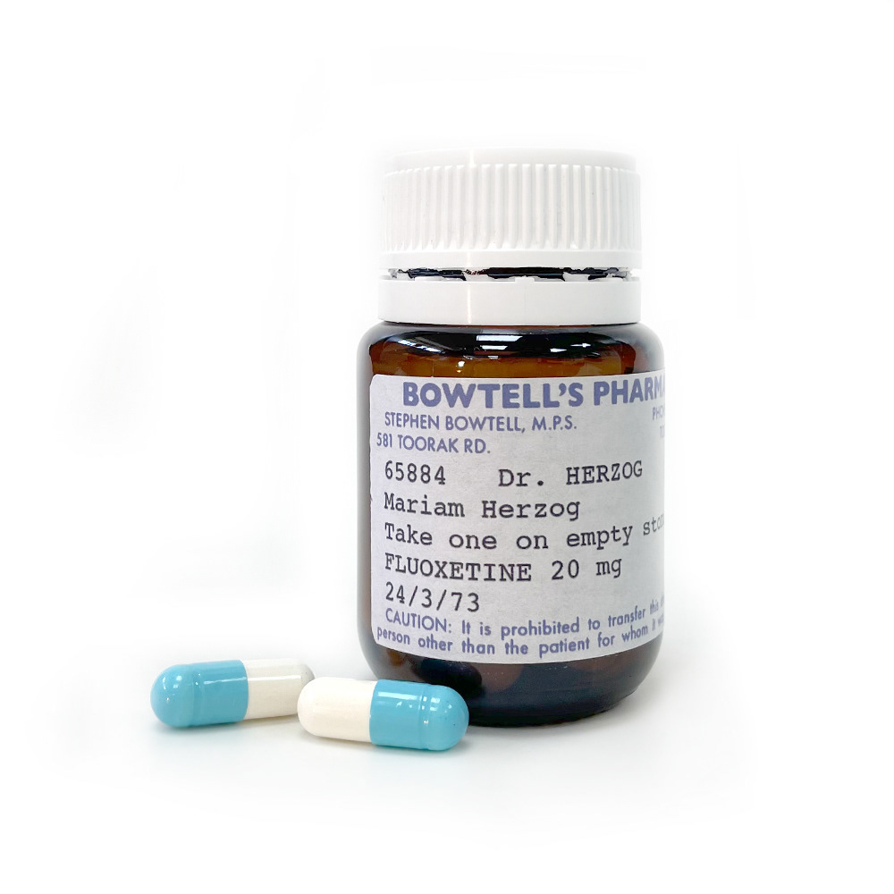 1970s style prescription label design