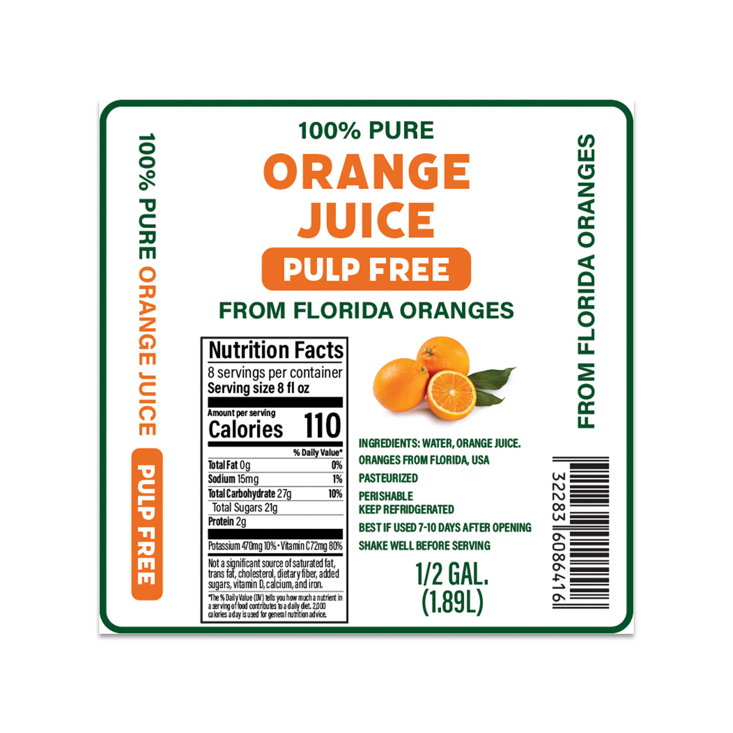 Juice bottle label (The Rising)