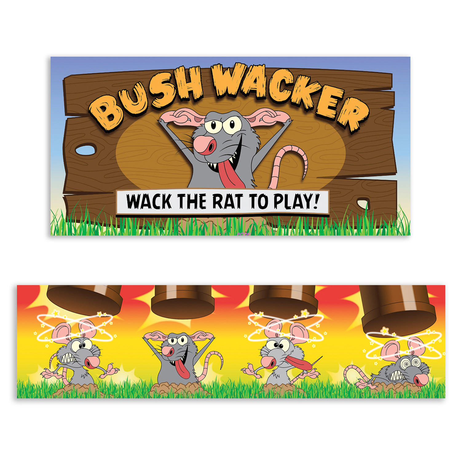 Sideshow alley sign design, Crazy Fun Park