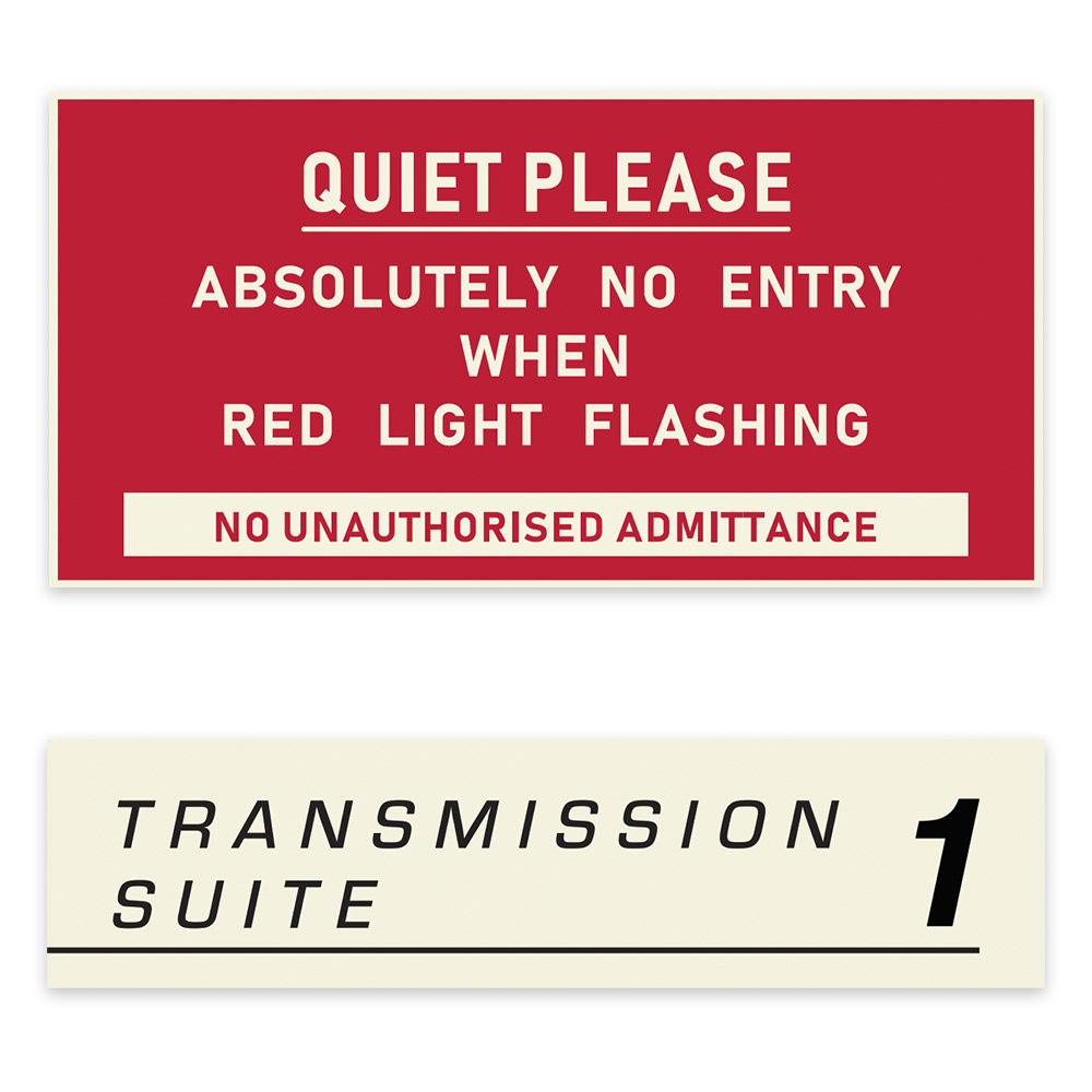 1980s TV studio sign designs