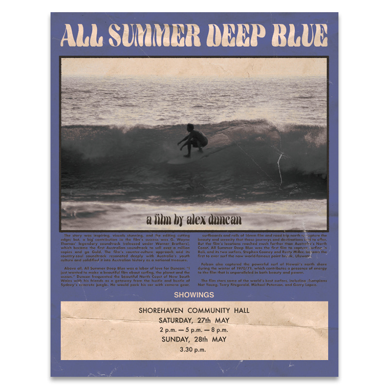 1970s style film poster design